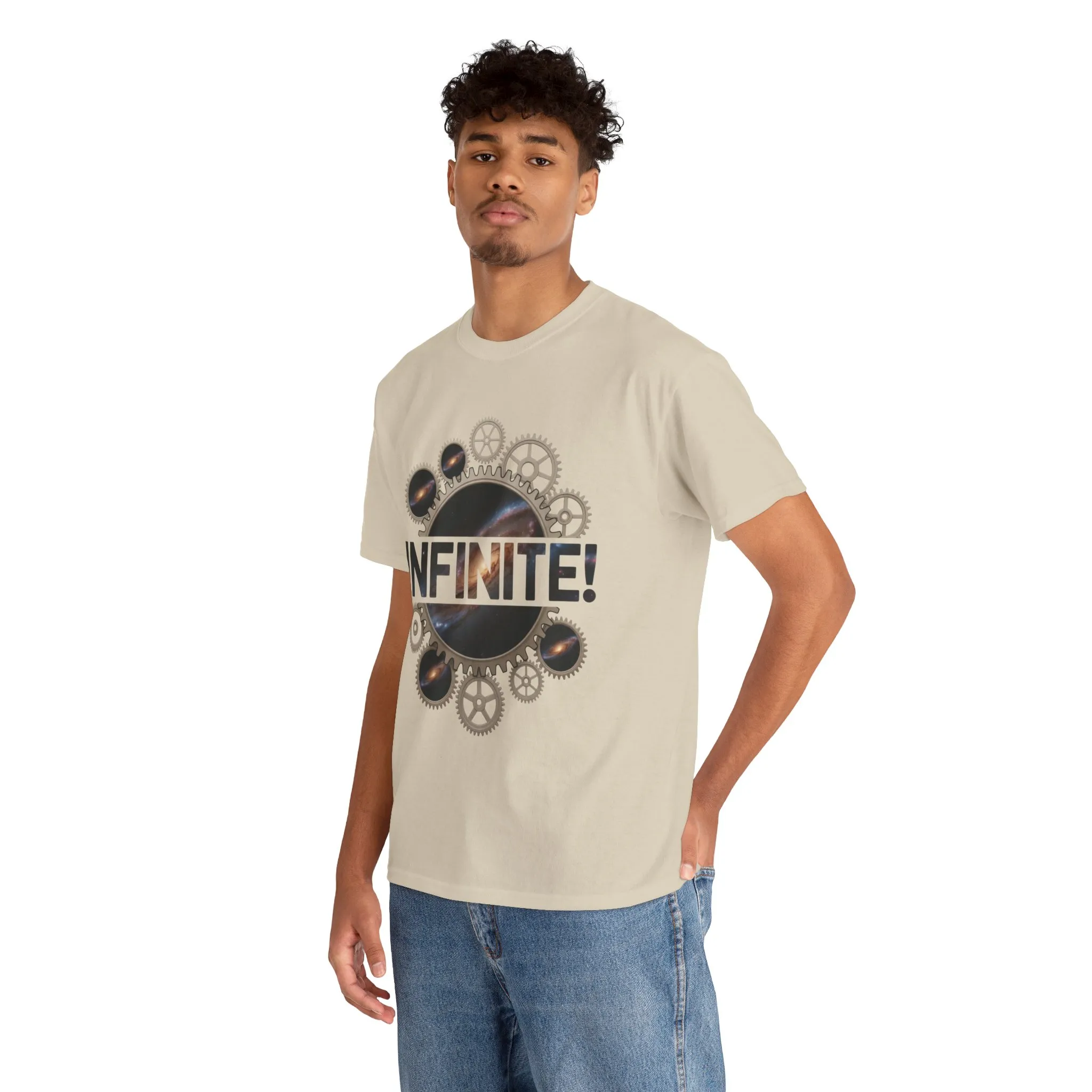 Steampunk Space Gears T-Shirt, Unisex Infinite Universe Graphic Tee, Cosmic Mechanical Design Tee for Sci-Fi & Engineering Lovers - Image 9