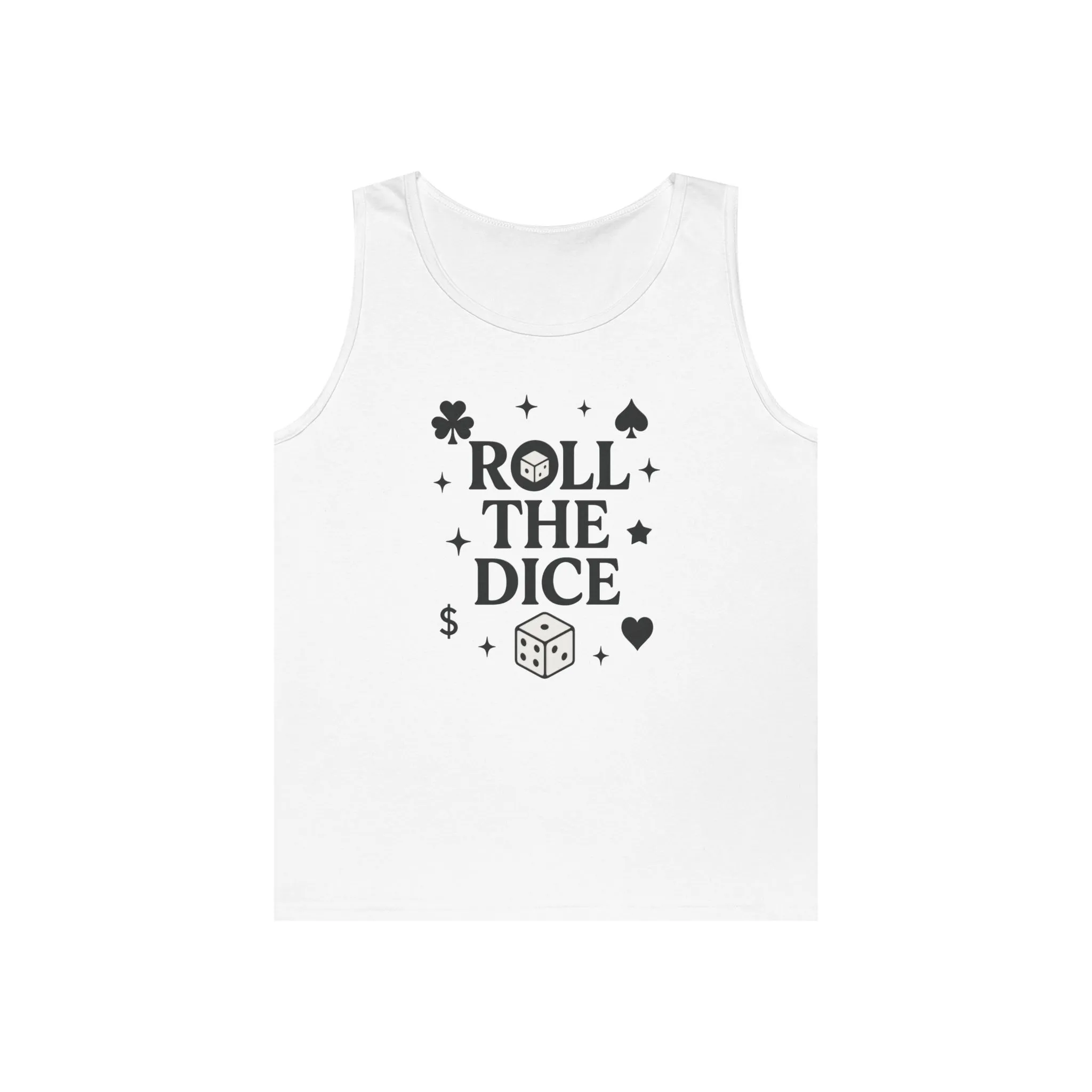 Playful Dice Tank Top, Mens Heavy Cotton Gaming Apparel, Casual Wear, Party Outfit, GYM Lover Gift, Summer Essential - Image 4