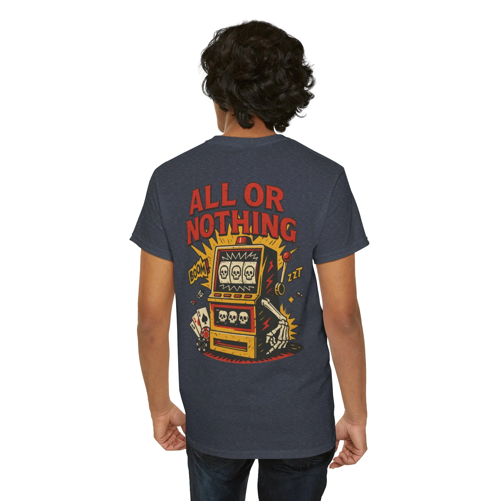 Mens Front Back print tee, Gambling Shirt, Casino Style Tee, Poker Lover Gift, Gaming Apparel, Slot Machine Graphic, Gambling Gift - Image 47