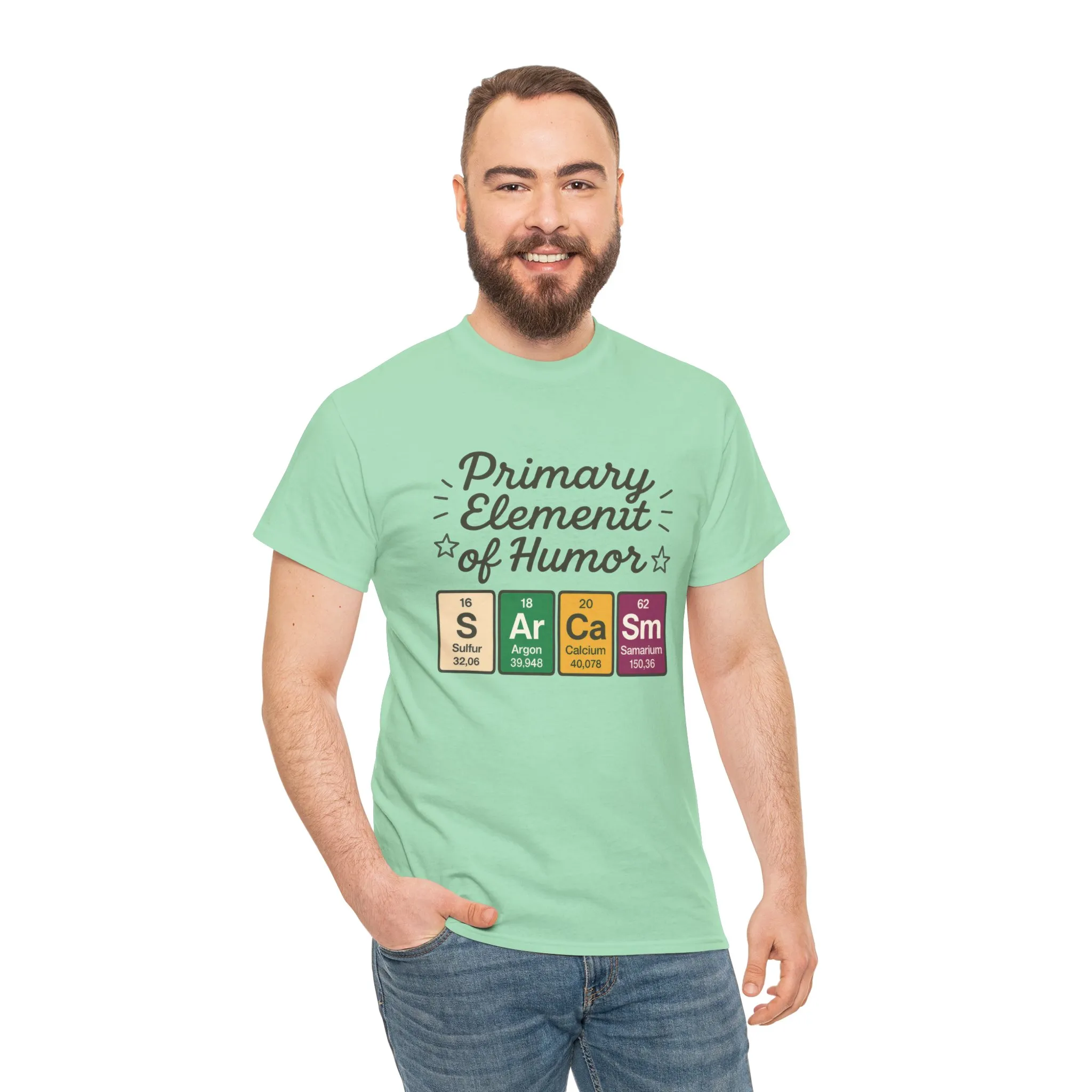 Funny Mens Science T-Shirt, Sarcasm Element of Humor Tee, Periodic Table Nerd Shirt for Him, Humor T-Shirt, Periodic Table Chemistry Humor