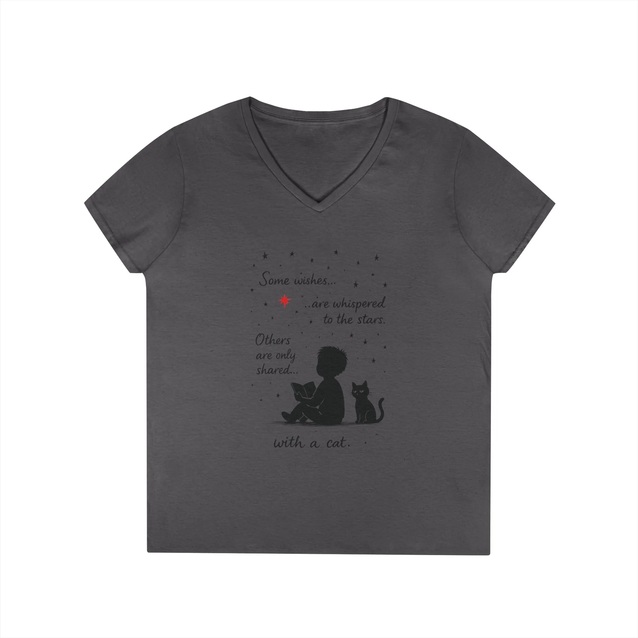 Whimsical Cat Lovers' V-Neck T-Shirt - Perfect Gift for Cat Enthusiasts, Animal Lovers, Birthday, and Pet Owners - Image 13