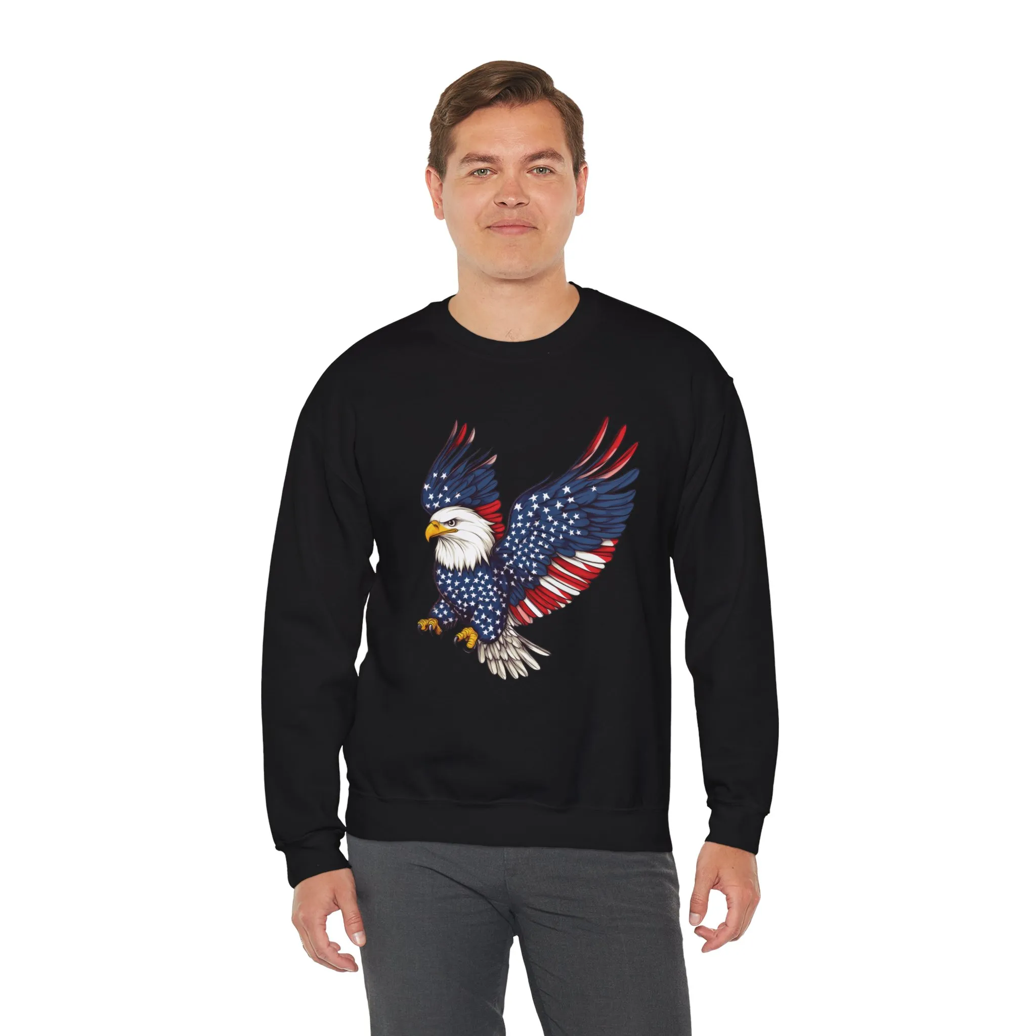 Patriotic Eagle Sweatshirt, Unisex Crewneck, USA Pride Apparel, Cozy Everyday Wear, Perfect for Independence Day, Gift for Patriots - Image 33
