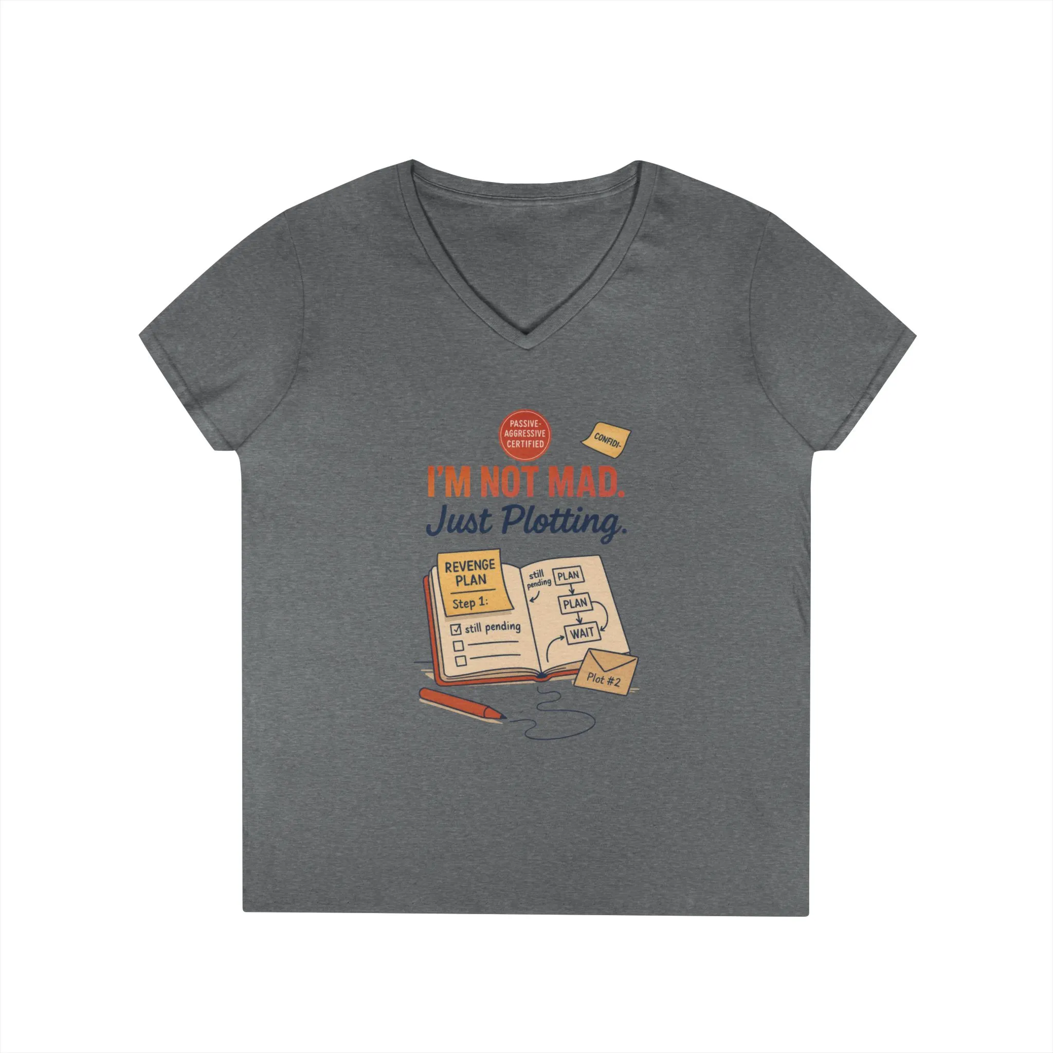 Sarcastic Womens T-Shirt, I'm Not Mad Just Plotting, Funny Passive Aggressive Revenge Tee, Funny Quote Shirt for Women - Image 10