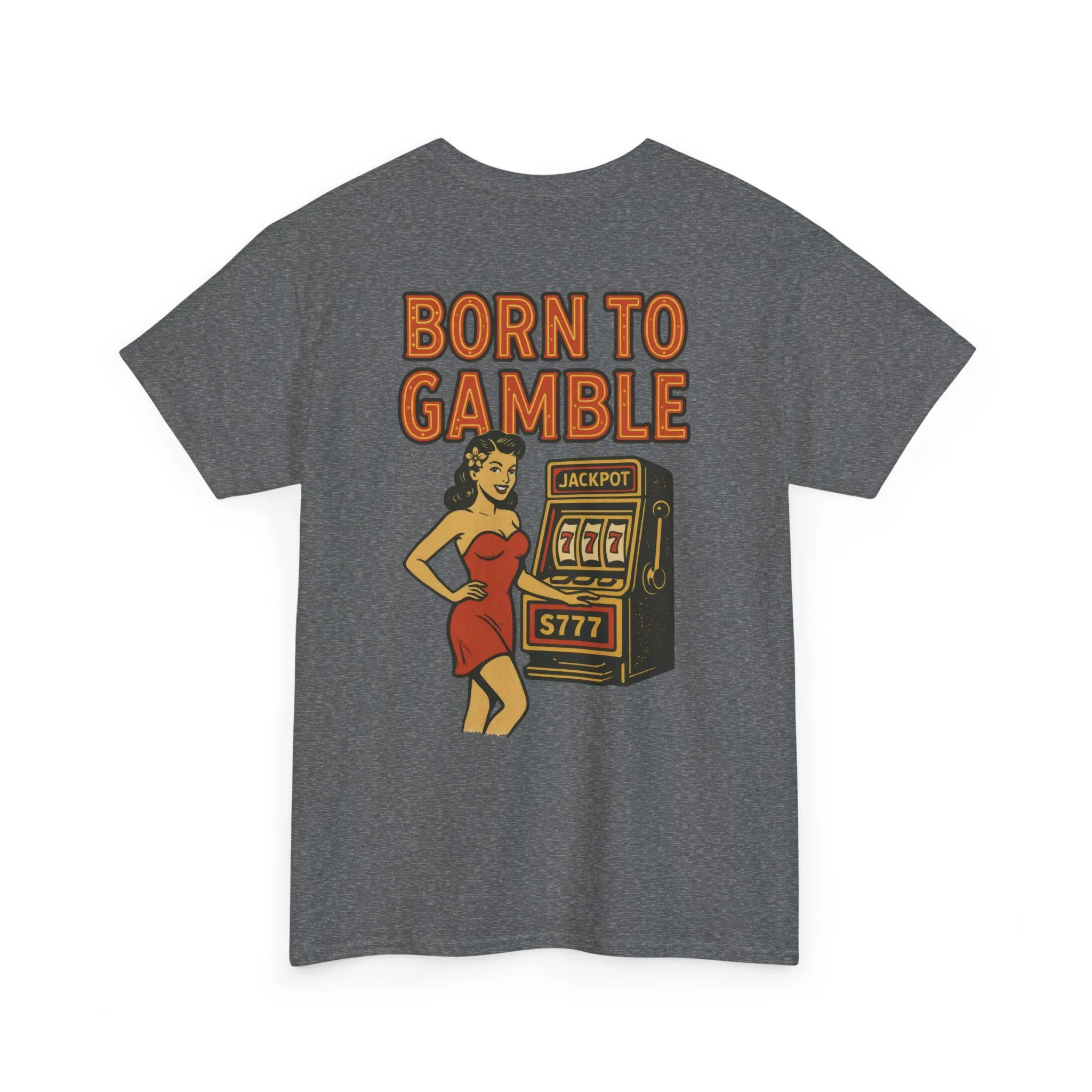 Lucky Hand Unisex Heavy Cotton Tee, Casino T-Shirt, Gambler Gift, Gambling Humor Tee, Playful Gaming Apparel, Lucky Shirt, Slot Machine Tee - Image 14