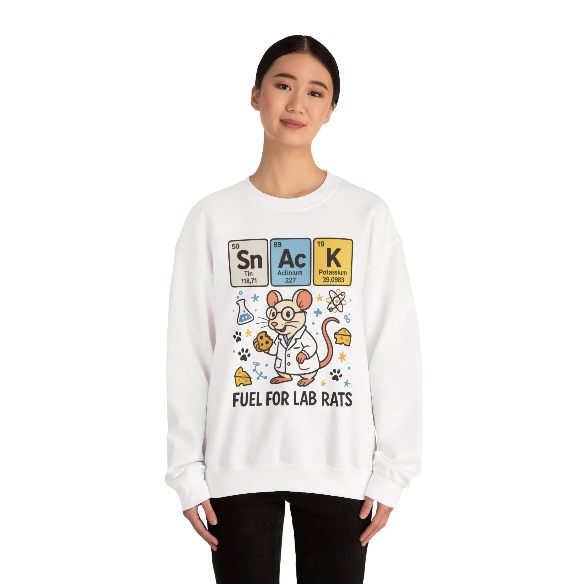 Lab Rat Science Sweatshirt, Science Crewneck, Funny Gift for Teachers, Chemistry Sweatshirt, Cute Lab Rat Design, Perfect for Birthdays - Image 2