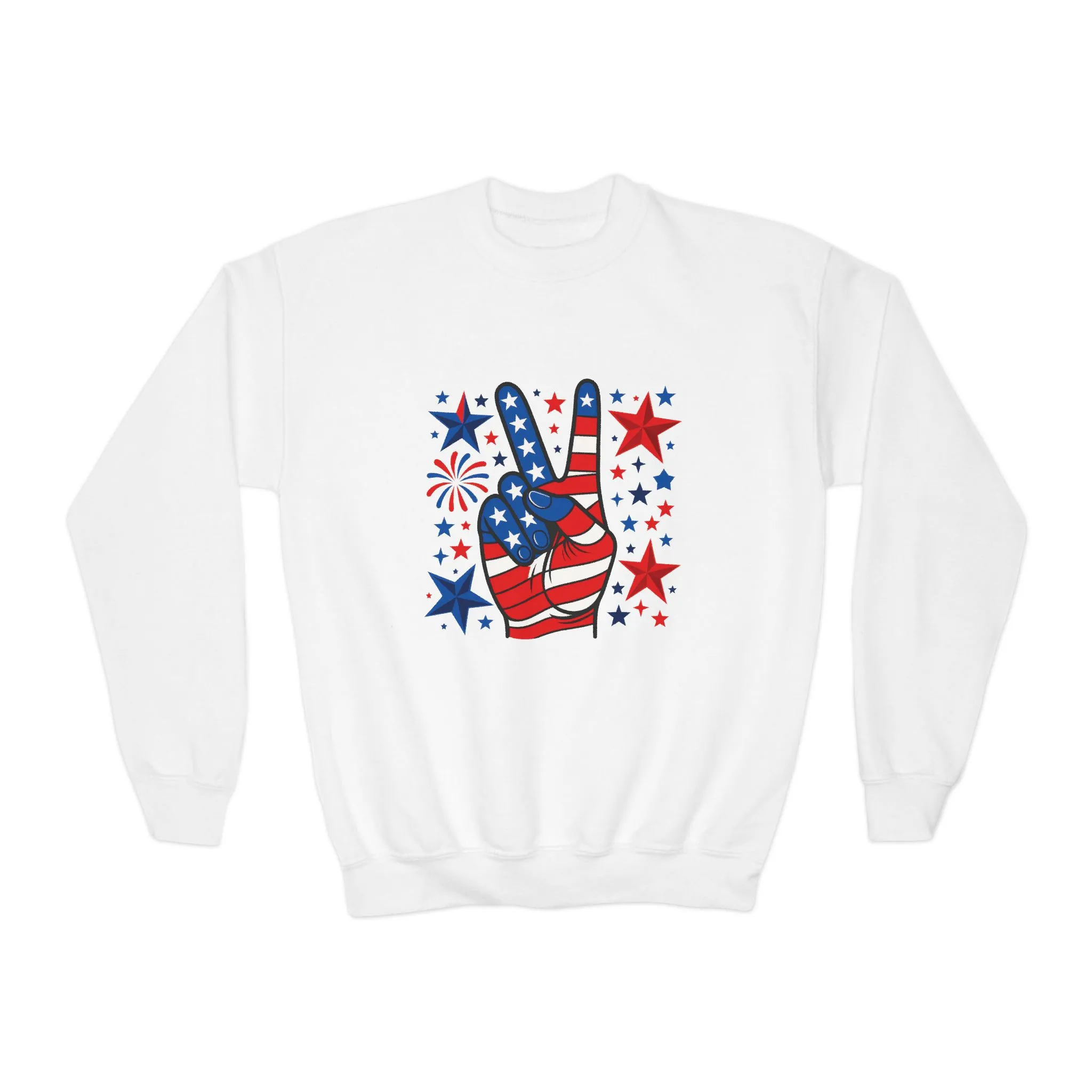 Patriotic Youth Crewneck Sweatshirt - Perfect for Independence Day, Camp, Summer Celebrations, School Spirit, and Everyday Comfort - Image 4