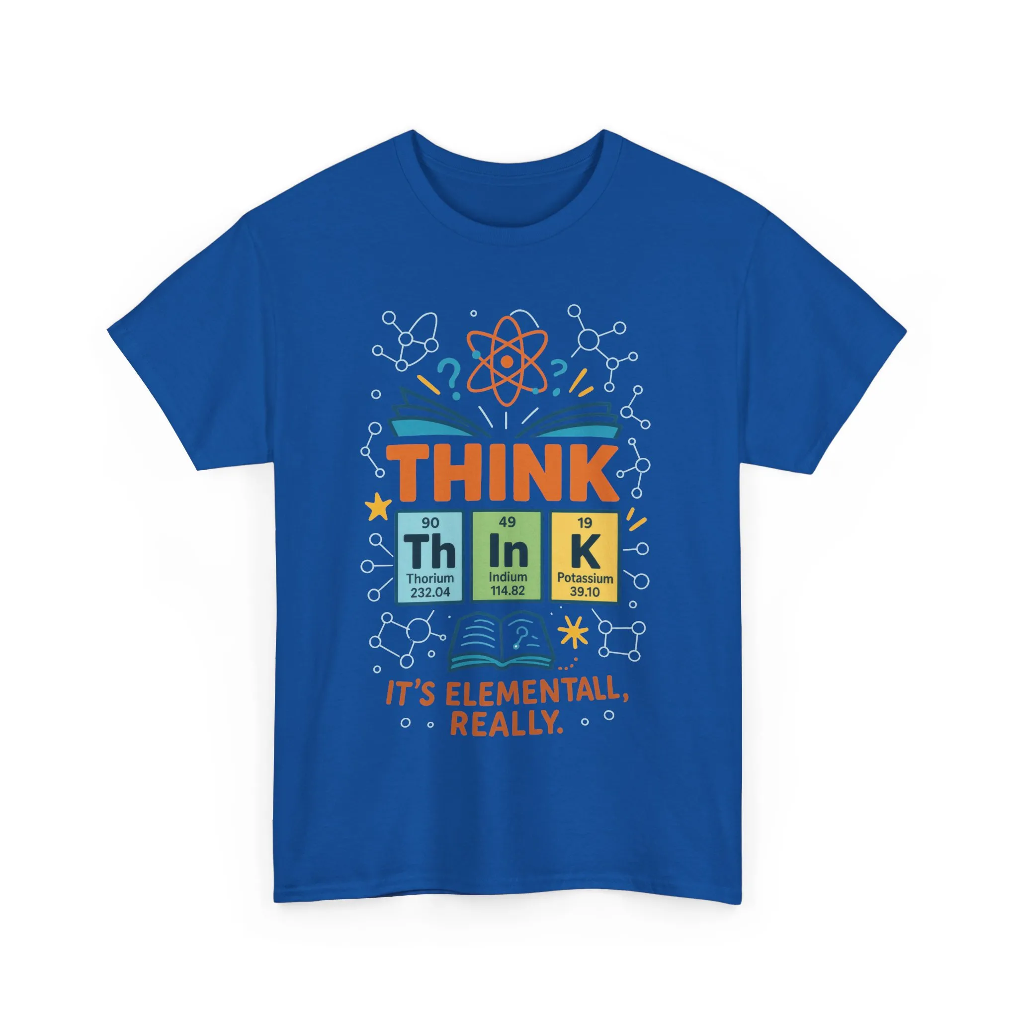 Smart Womens Science T-Shirt, THINK Periodic Table Tee, Funny Elemental Nerd Gift for Her, Graphic Tee for Science Lovers - Image 13