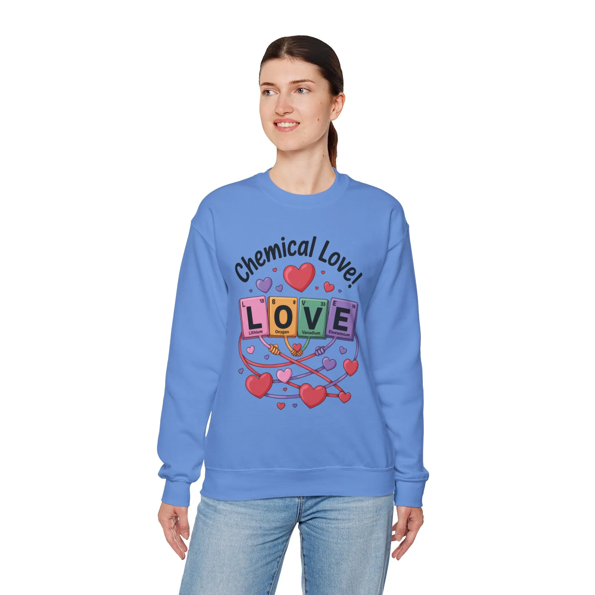 Chemical Love Women's Sweatshirt, Womens Crewneck, Cute Sweatshirt Gift, Valentines Day Pullover, Science Lovers Apparel, Relationship Humor - Image 18
