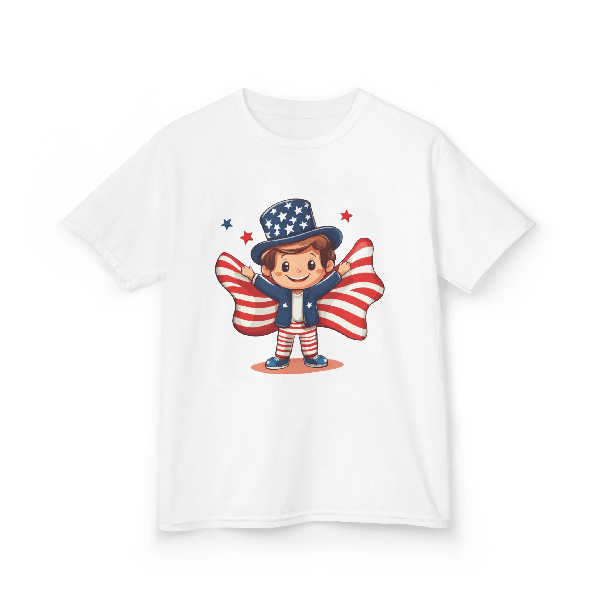 4th of July Kids T-Shirt,Kids Unisex Patriotic Tee, American Flag Outfit for Boys and Girls, Independence Day Shirt, Cute American Shirt - Image 7