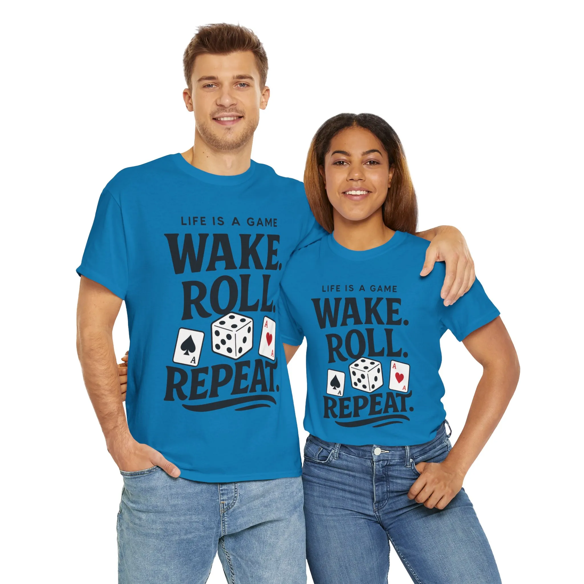 Game On Unisex Heavy Cotton Tee, Perfect for Gamers, Funny Dice & Cards Shirt, Unisex Gambling Gift, Birthday Celebrations - Image 37