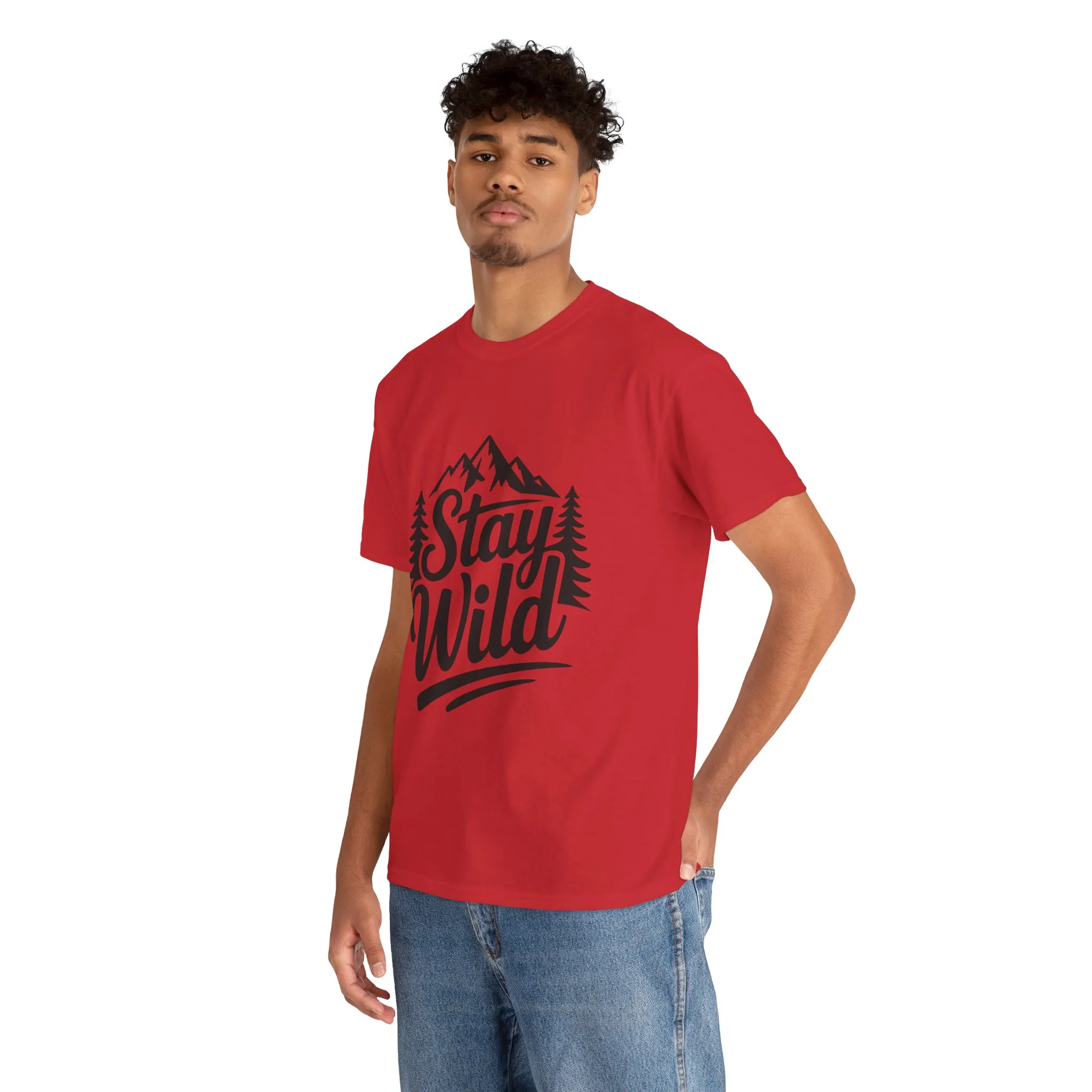 Stay Wild Adventure Tee, Unisex Heavy Cotton Tee for Nature Lovers, Camping, Hiking, Gifts for Outdoorsy Friends, Nature Graphic Tee - Image 36