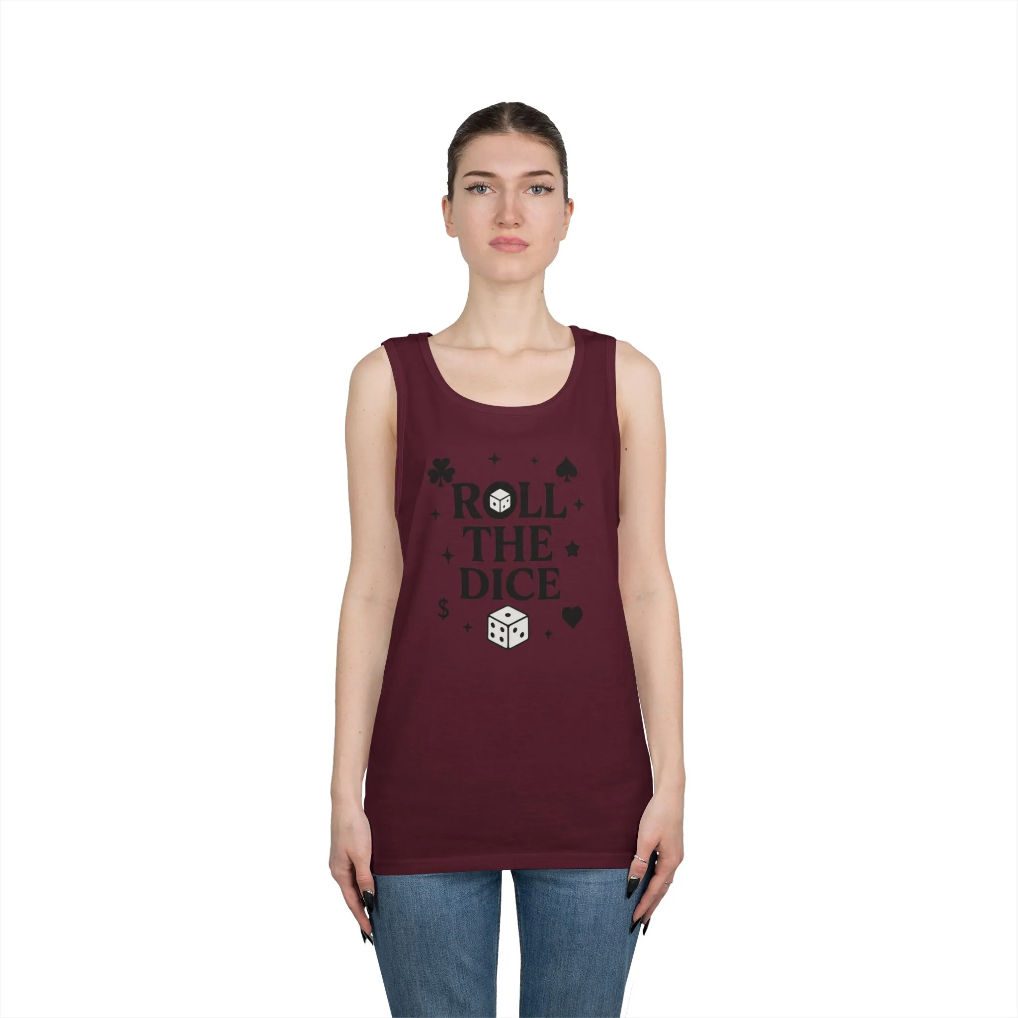 Playful Dice Tank Top, Mens Heavy Cotton Gaming Apparel, Casual Wear, Party Outfit, GYM Lover Gift, Summer Essential - Image 11