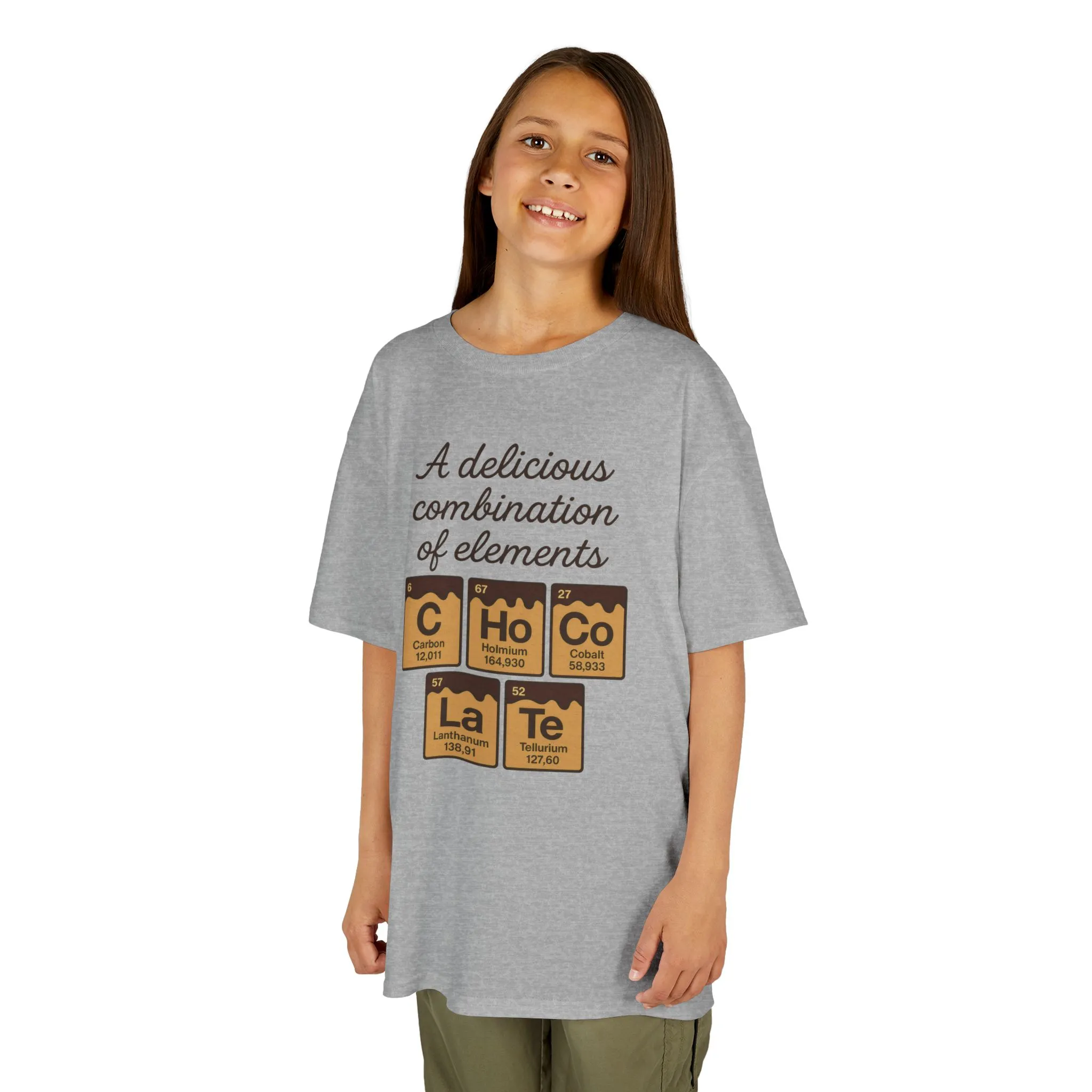 Funny Chocolate Science Young Girl T-Shirt, Choco-LaTe Element Shirt, Sweet Science Gift, Children's Gift, Birthday Party - Image 6