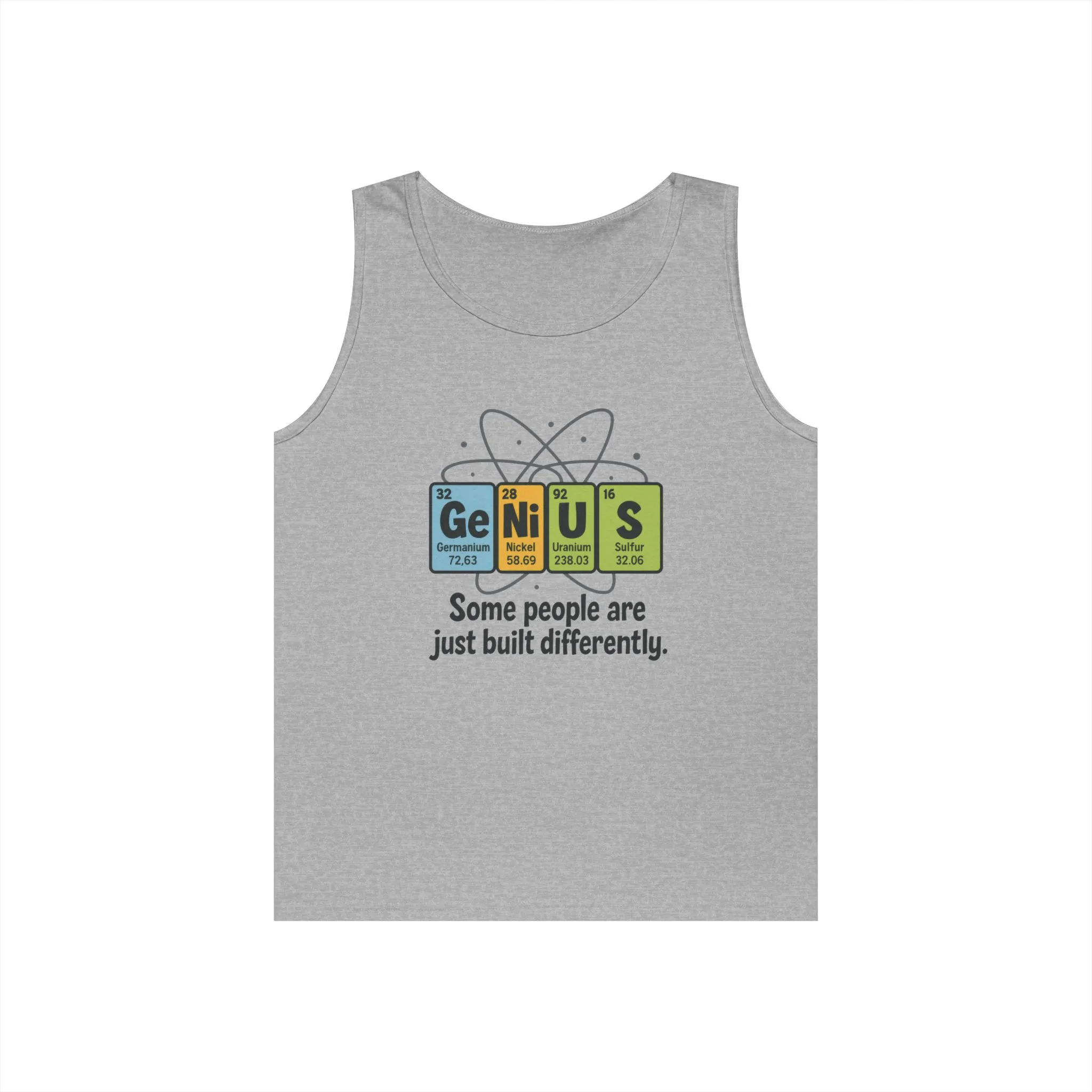 Funny Mens Genius Tank Top, Nerdy Humor Shirt, Periodic Table Shirt, Science Humor Tank, A Funny Gift for Science Lovers, Teachers - Image 2