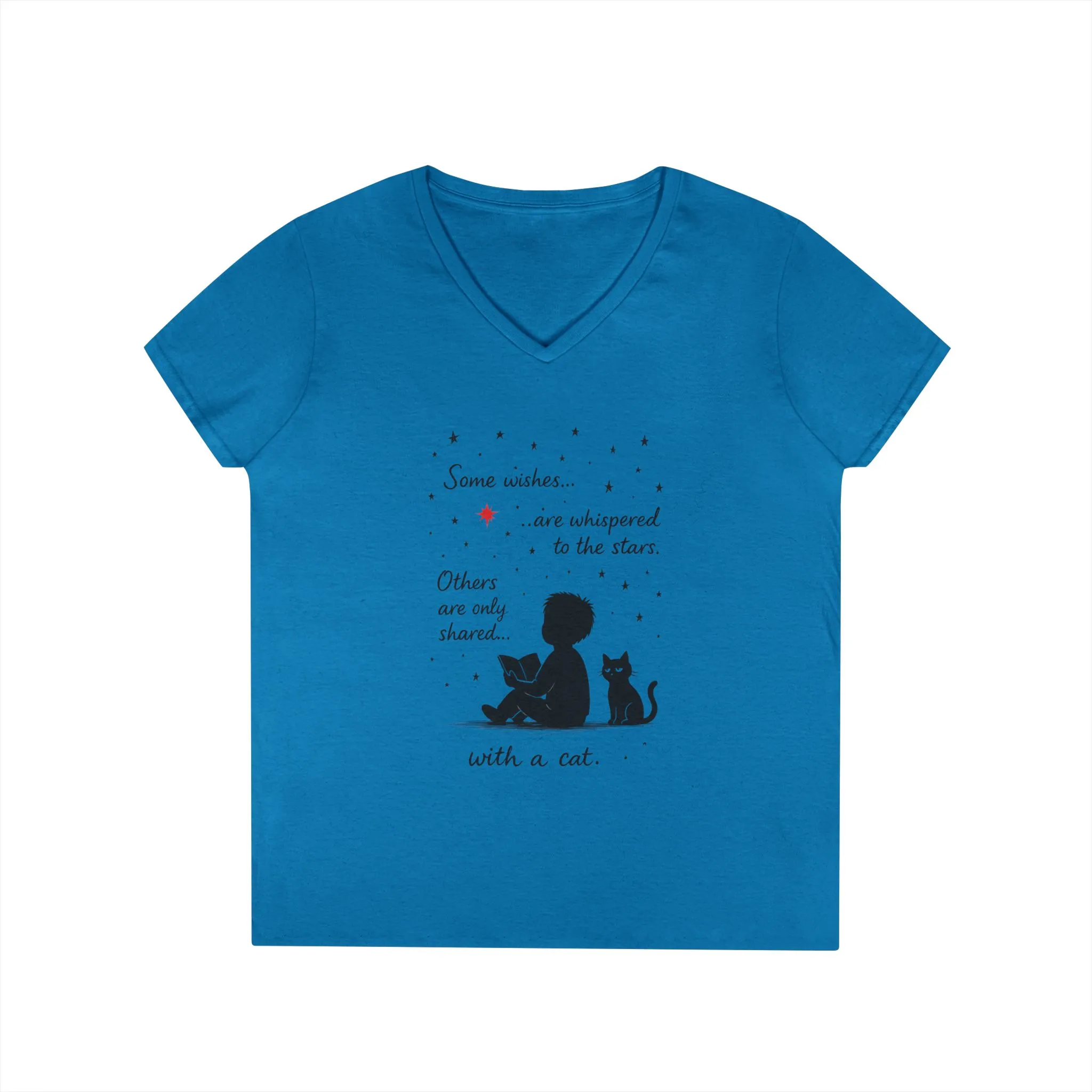Whimsical Cat Lovers' V-Neck T-Shirt - Perfect Gift for Cat Enthusiasts, Animal Lovers, Birthday, and Pet Owners - Image 10