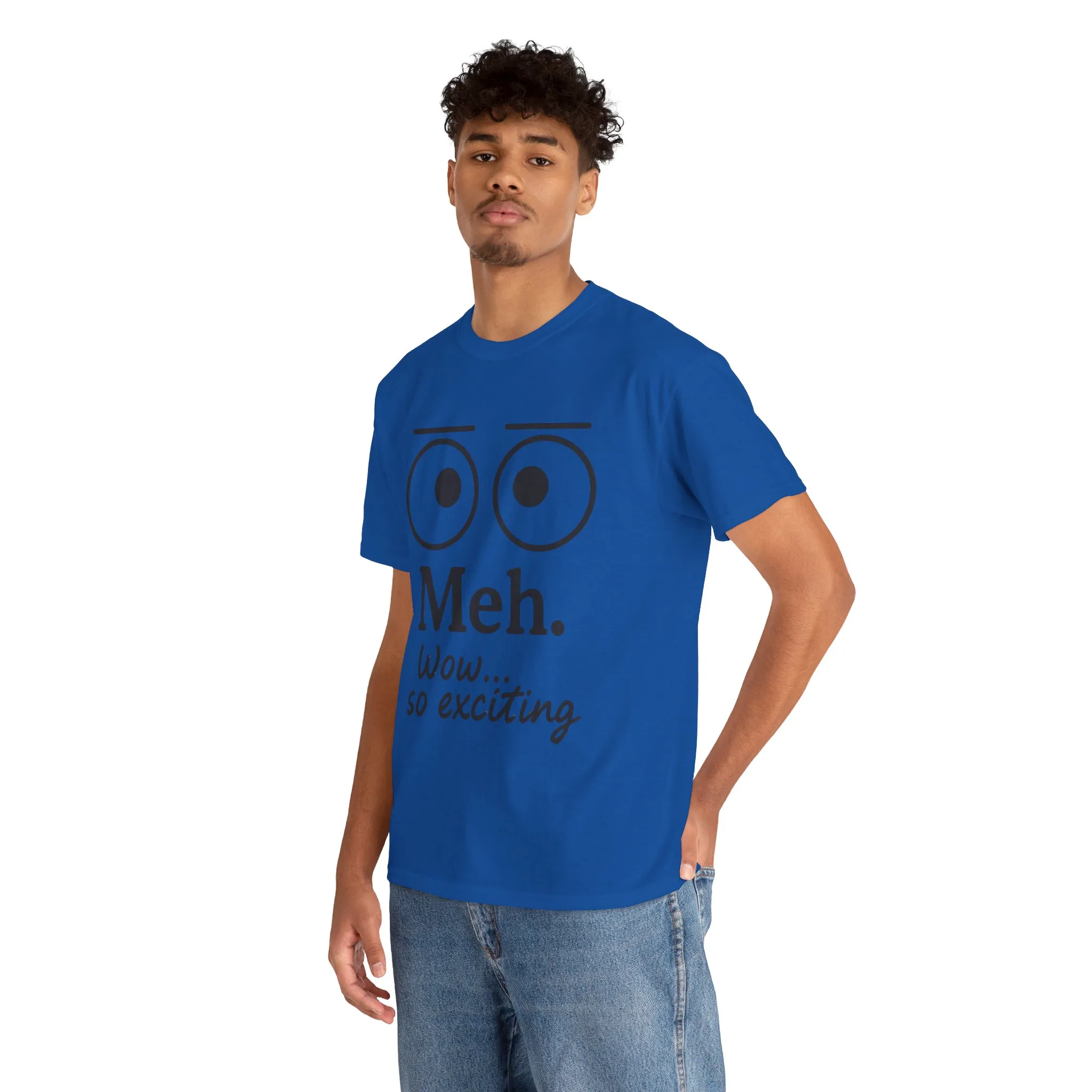 Funny Unisex Heavy Cotton Tee - 'Meh' Graphic Shirt, Casual Wear, Gift for Friends, Humor Tee, Everyday Outfit - Image 28