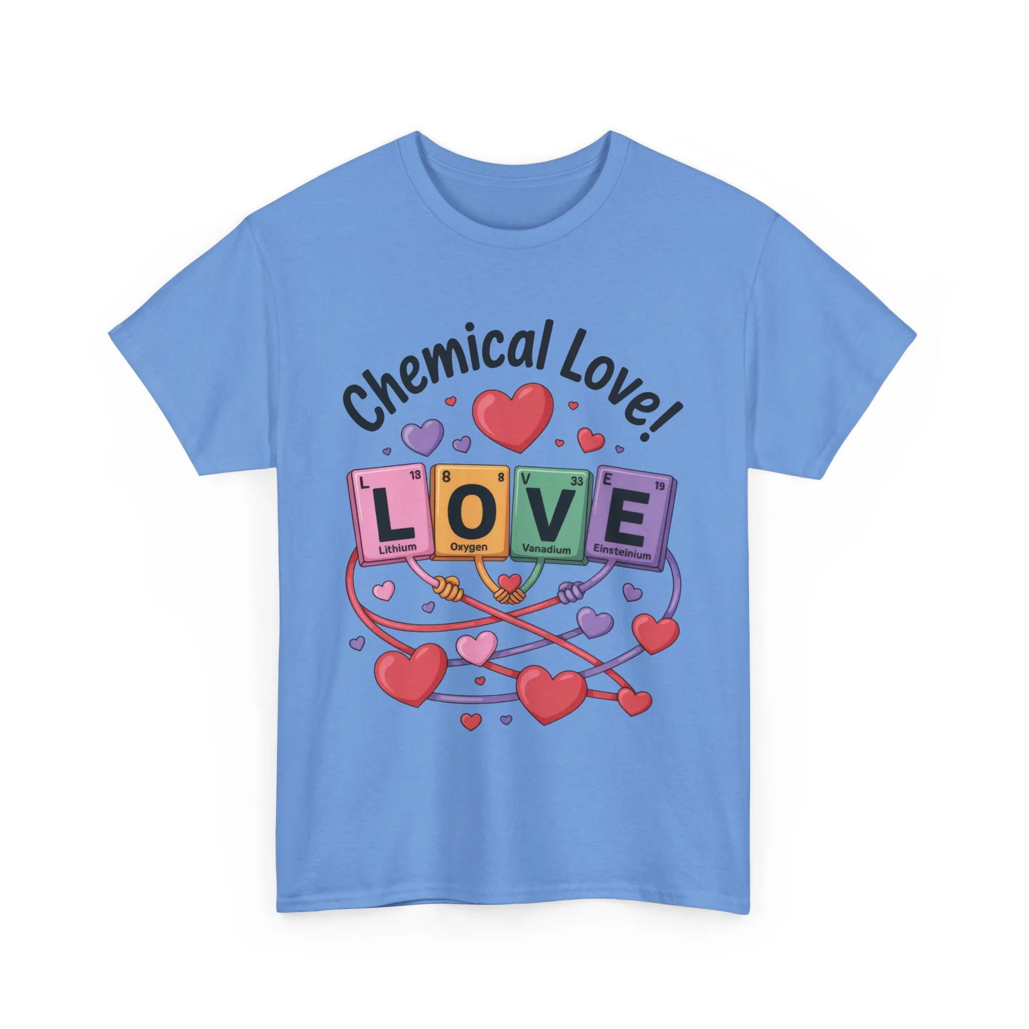 Chemical Love Unisex Heavy Cotton Tee, Cute Couple Shirt, Science Lovers Apparel, Valentines Day Top, Chemistry Lover Gift, Element Table - Image 10