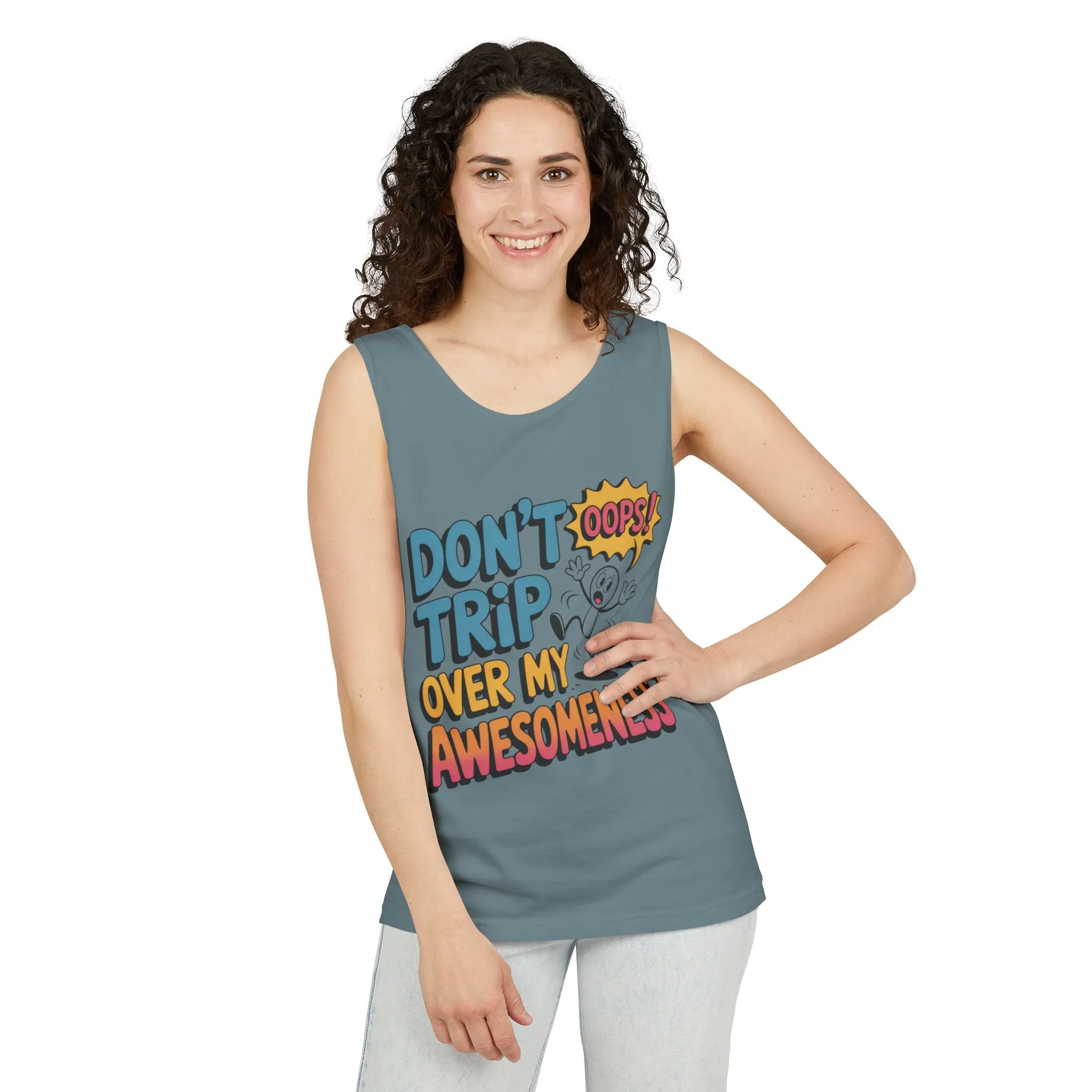 Funny Graphic Tank Top, Don't Trip Over My Awesomeness Tank, Womens Cotton Tank for Casual Wear, Gift for Friends, Birthday Gift, Humor Tee - Image 24