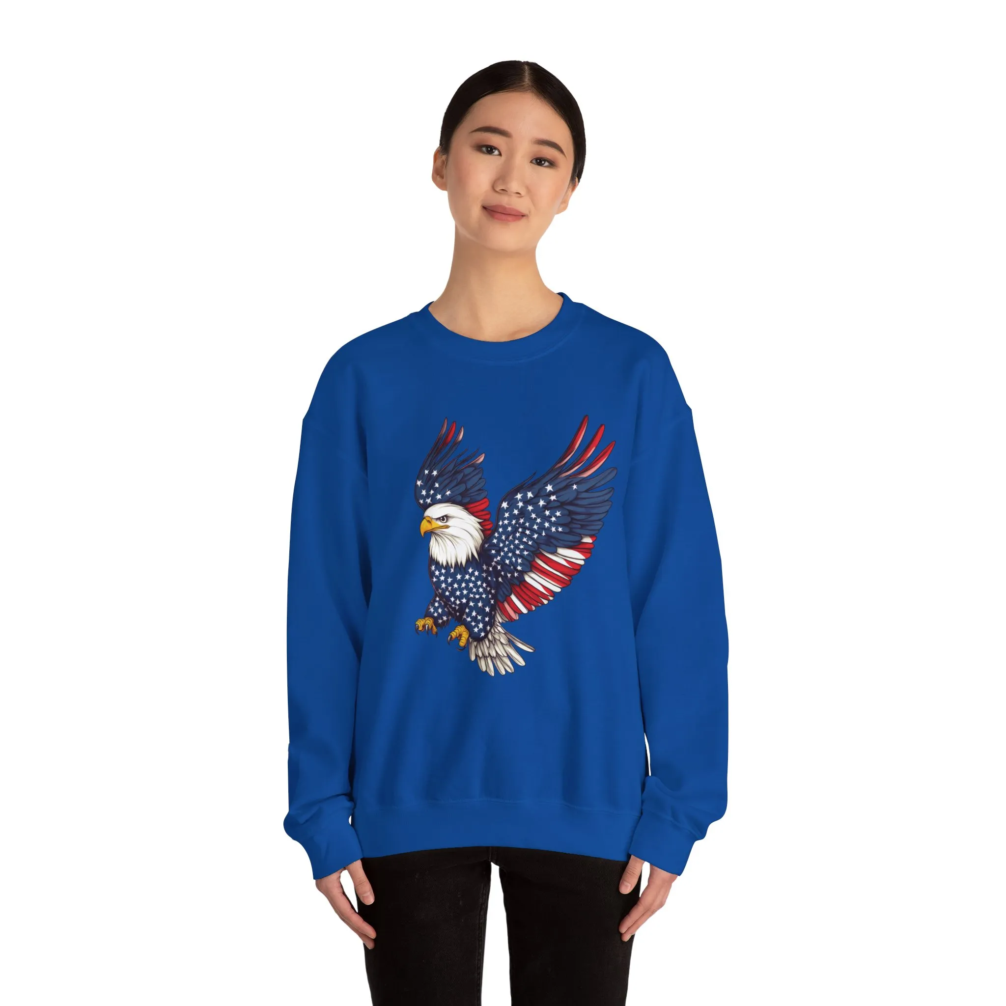 Patriotic Eagle Sweatshirt, Unisex Crewneck, USA Pride Apparel, Cozy Everyday Wear, Perfect for Independence Day, Gift for Patriots - Image 23