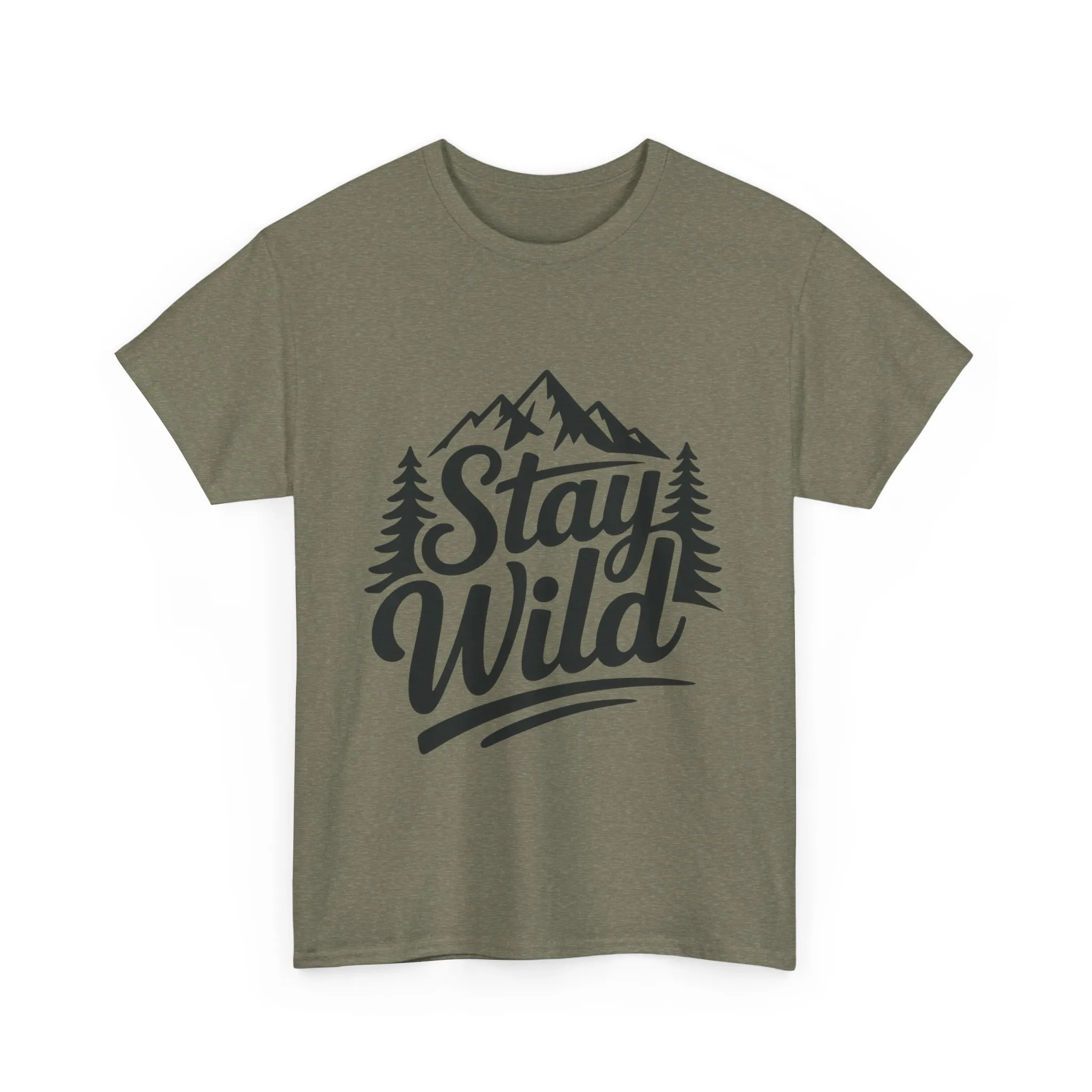 Stay Wild Adventure Tee, Unisex Heavy Cotton Tee for Nature Lovers, Camping, Hiking, Gifts for Outdoorsy Friends, Nature Graphic Tee - Image 13