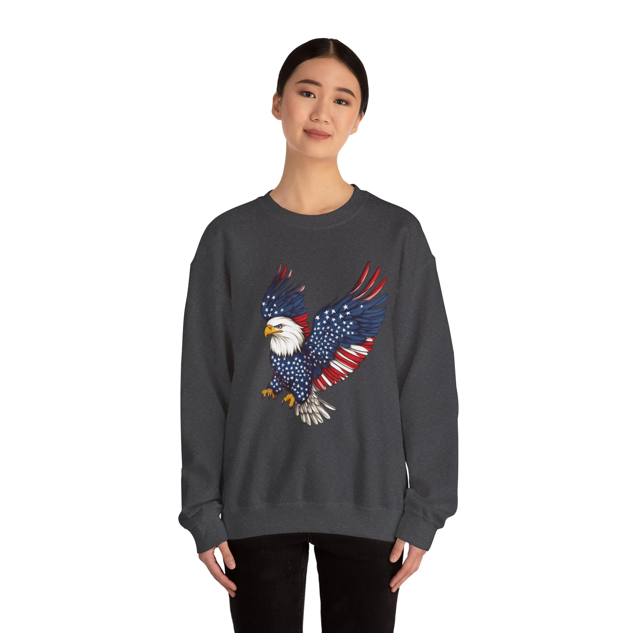 Patriotic Eagle Sweatshirt, Unisex Crewneck, USA Pride Apparel, Cozy Everyday Wear, Perfect for Independence Day, Gift for Patriots - Image 14