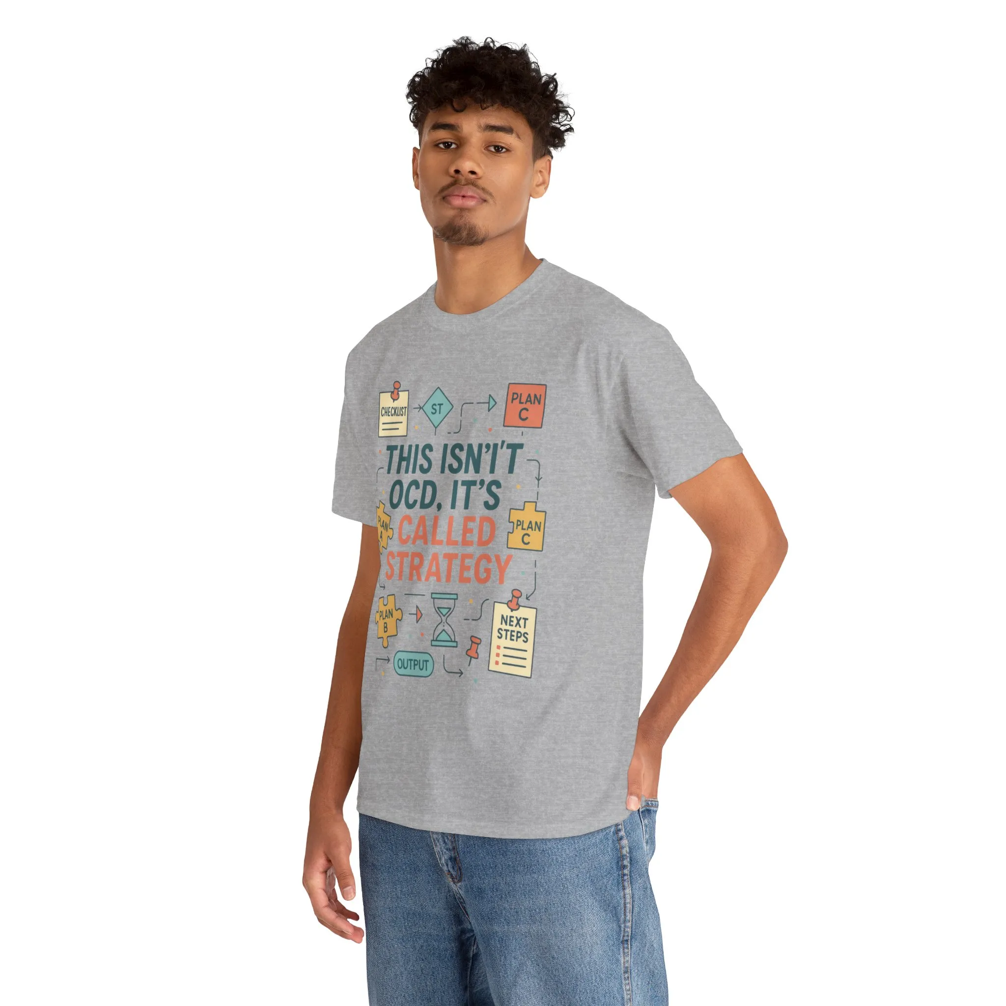 Funny Mens Strategy T-Shirt, This Isnt OCD Its Called Strategy , Planner Humor Tee for Him, OCD Joke Shirt, Gift for Strategists - Image 9