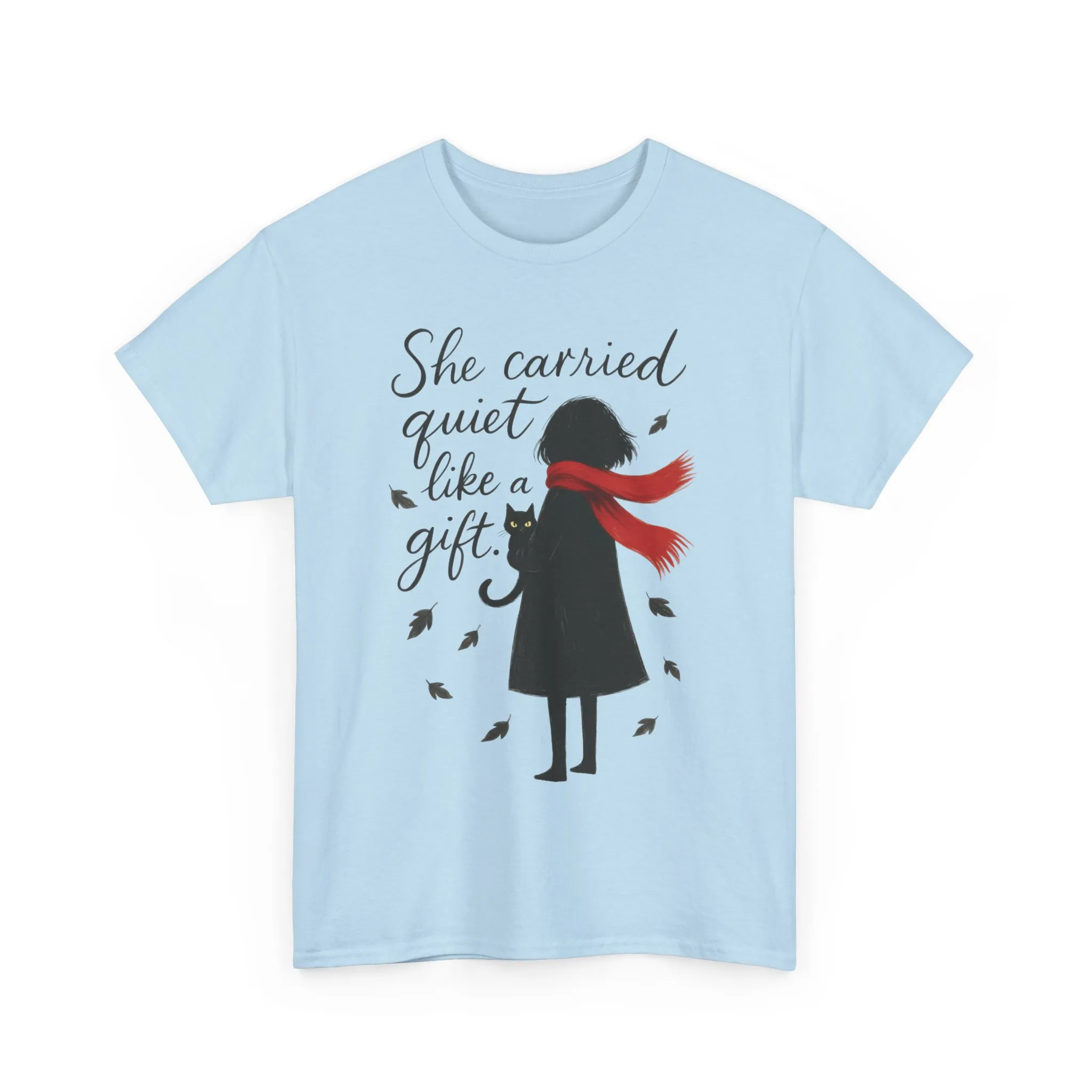 Cat Lover Womens T-Shirt, Whimsical Hand-Drawn Illustration Tee, Artistic Minimalist Gift for and Introverts, Cute Animal Apparel - Image 16