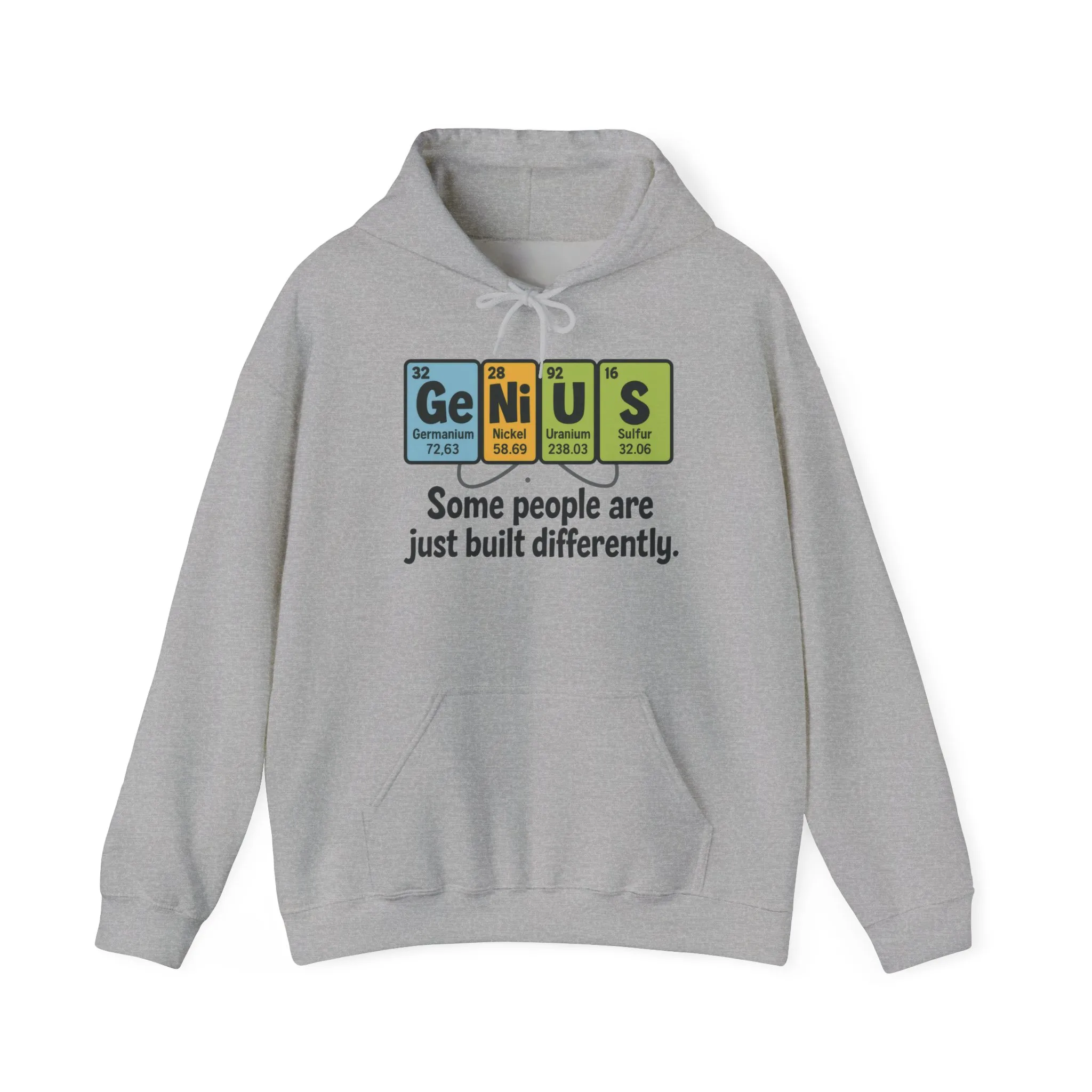Funny Mens Genius Hoodie, Periodic Table Nerd Sweatshirt, Smart Science Pullover Gift for Him, Science Lover Apparel, Funny Hoodie - Image 7