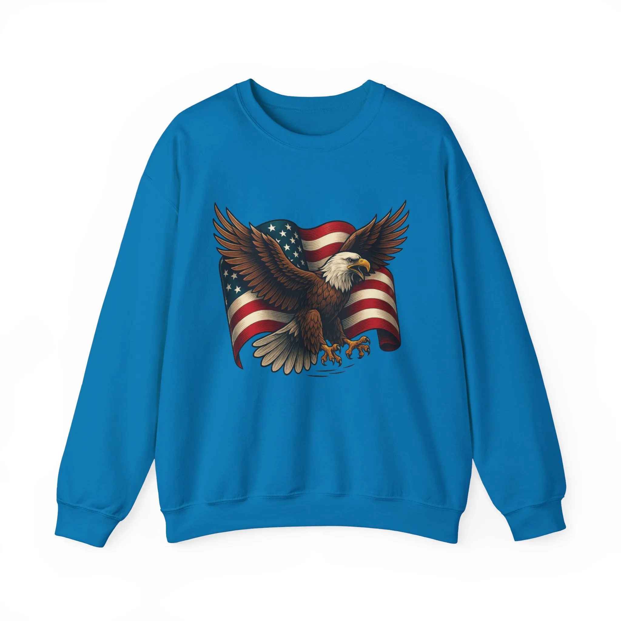 Patriotic Eagle Sweatshirt - Unisex Crewneck, USA Flag Apparel, Memorial Day, Veteran's Day, Independence Day, Gift for Patriots - Image 24
