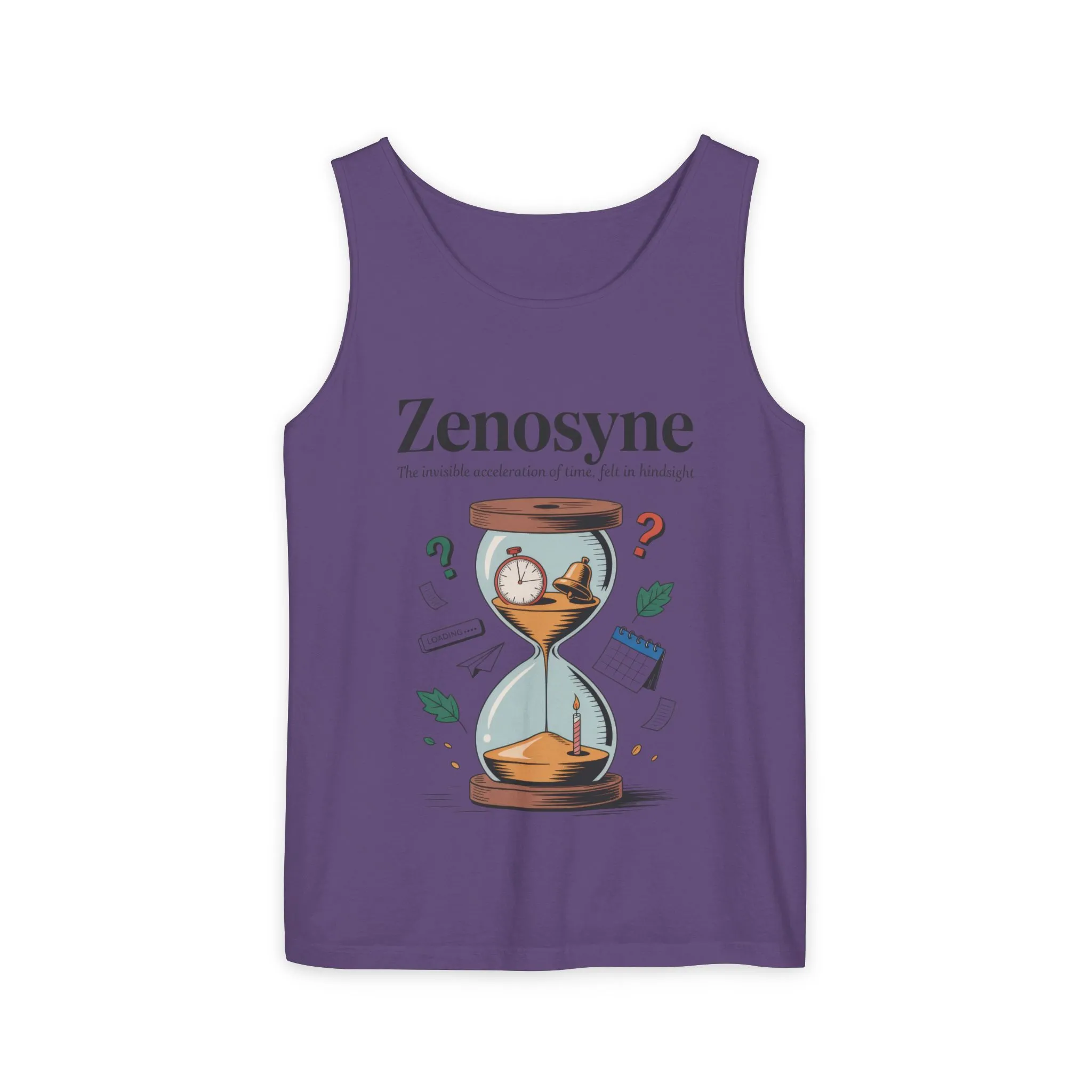 Zenosyne Tank Top, Unisex Garment-Dyed Tee, Time Awareness Gift, Casual Summer Wear, Philosophy Shirt, Unique Everyday Apparel - Image 17