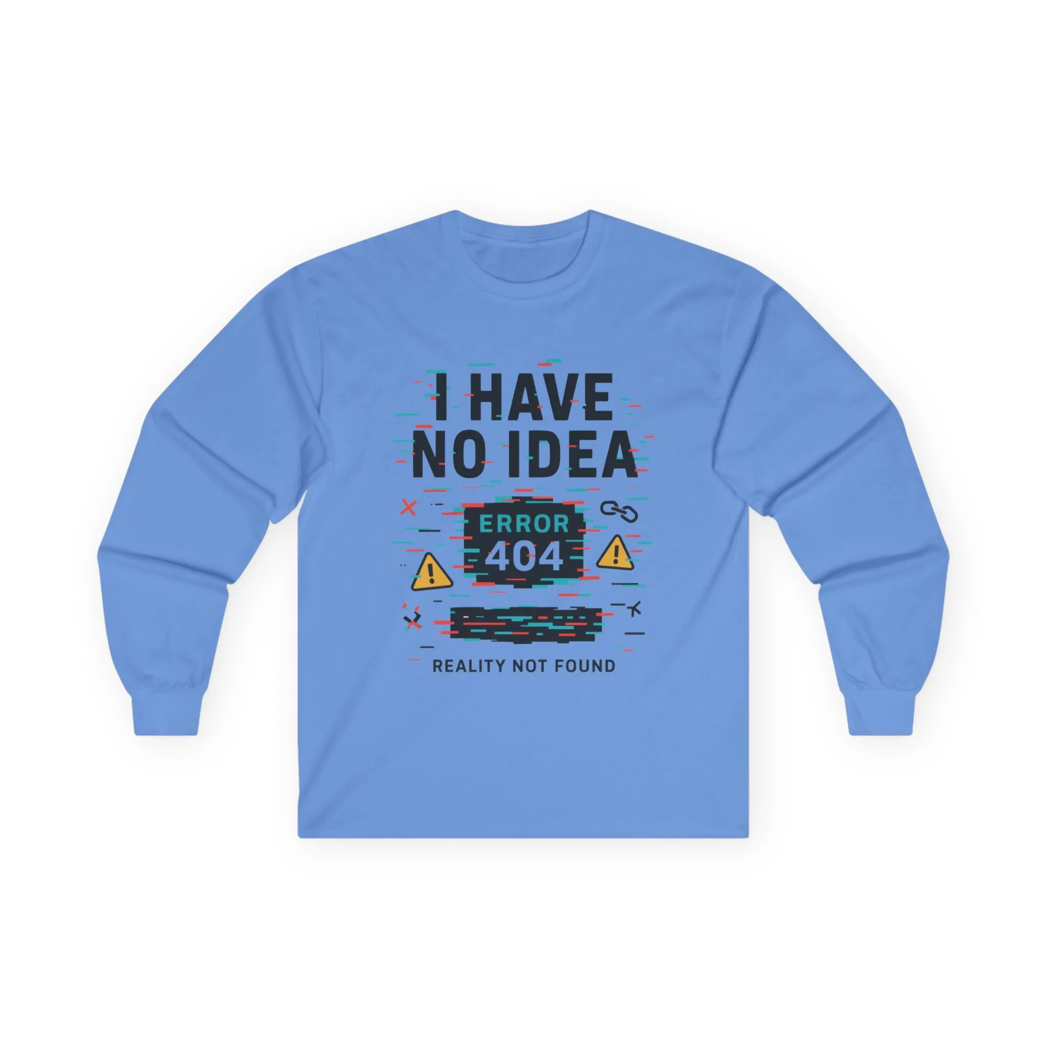 Funny Long Sleeve Tee with Error 404 Design, Gift for Tech Lovers, Casual Wear, Internet Humor, Geeky Apparel, Birthday Gift - Image 10