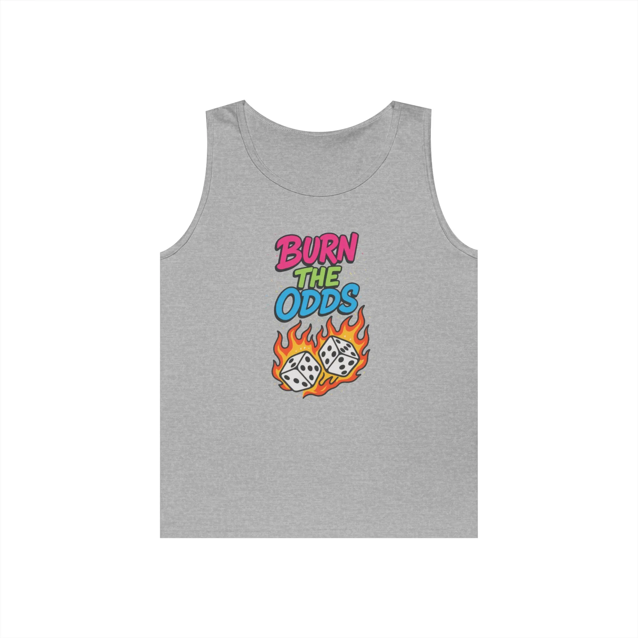 Burn the Odds Tank Top, Casual Summer Wear, Gaming Gift, Dice Design Tee, Gift for Gamers, Funny Tank, Perfect for Parties - Image 7