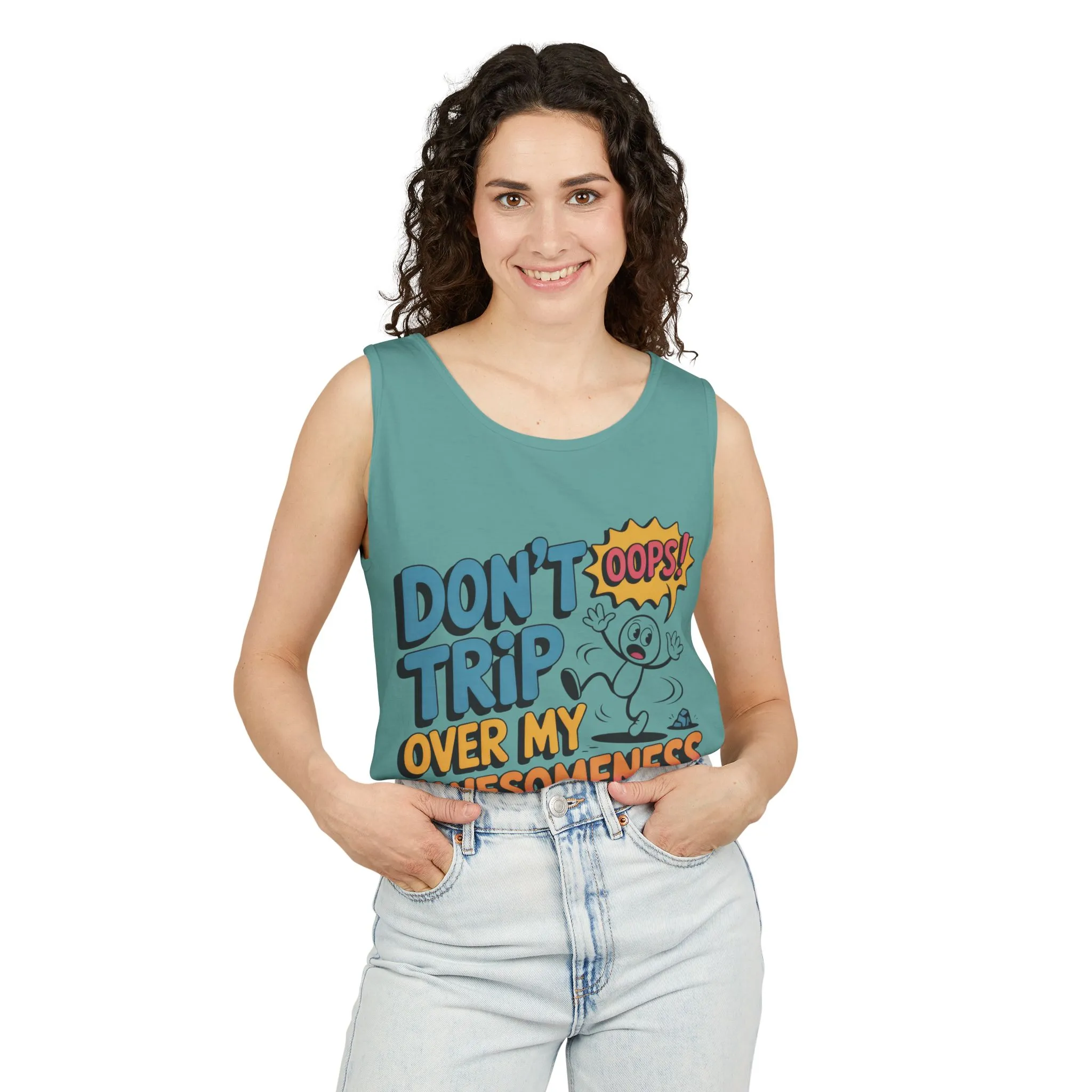 Funny Graphic Tank Top, Don't Trip Over My Awesomeness Tank, Womens Cotton Tank for Casual Wear, Gift for Friends, Birthday Gift, Humor Tee - Image 14