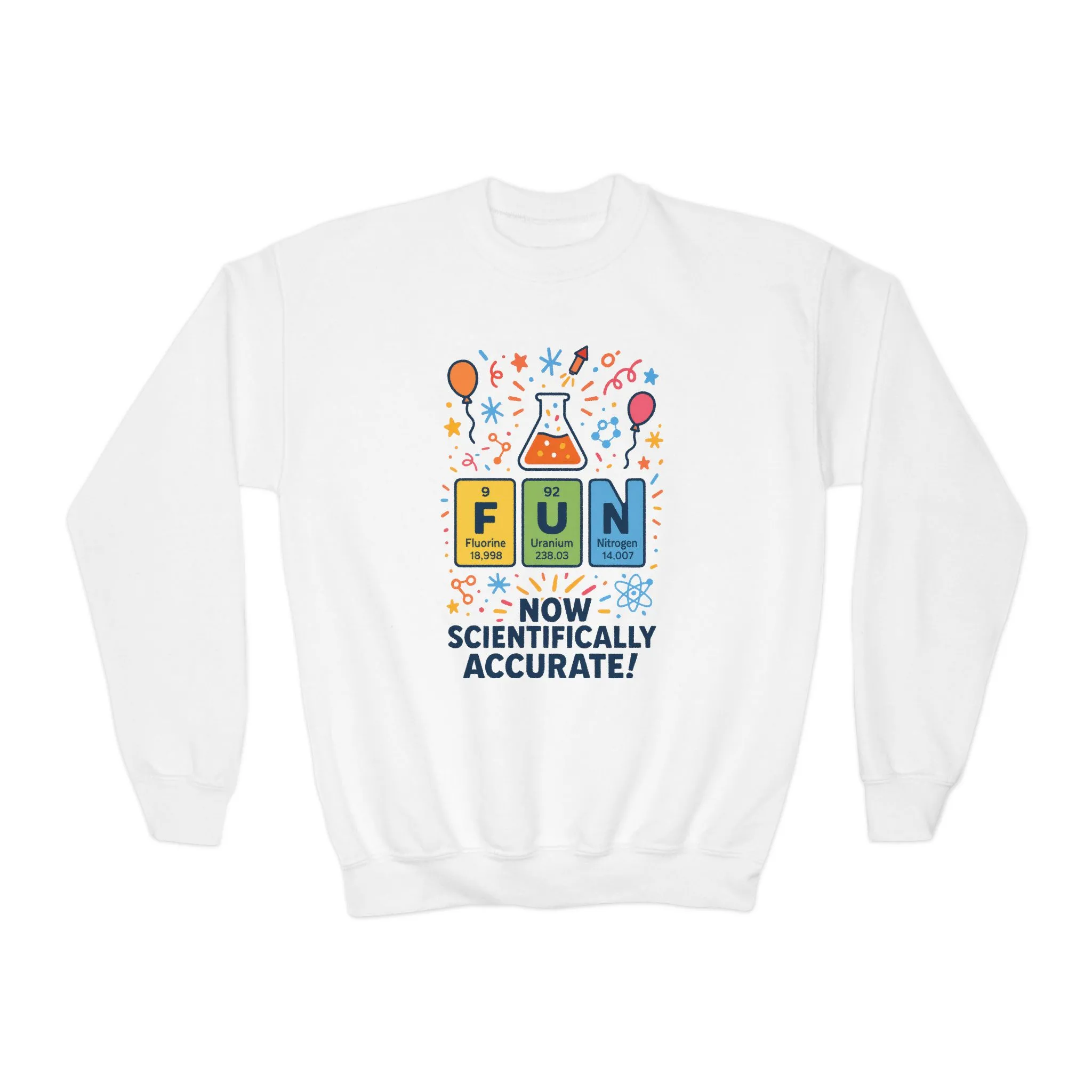 Youth Science Fun Sweatshirt, Perfect for STEM Lovers, Birthday Gift, Cozy Classroom Wear, Youth Crewneck - Image 4