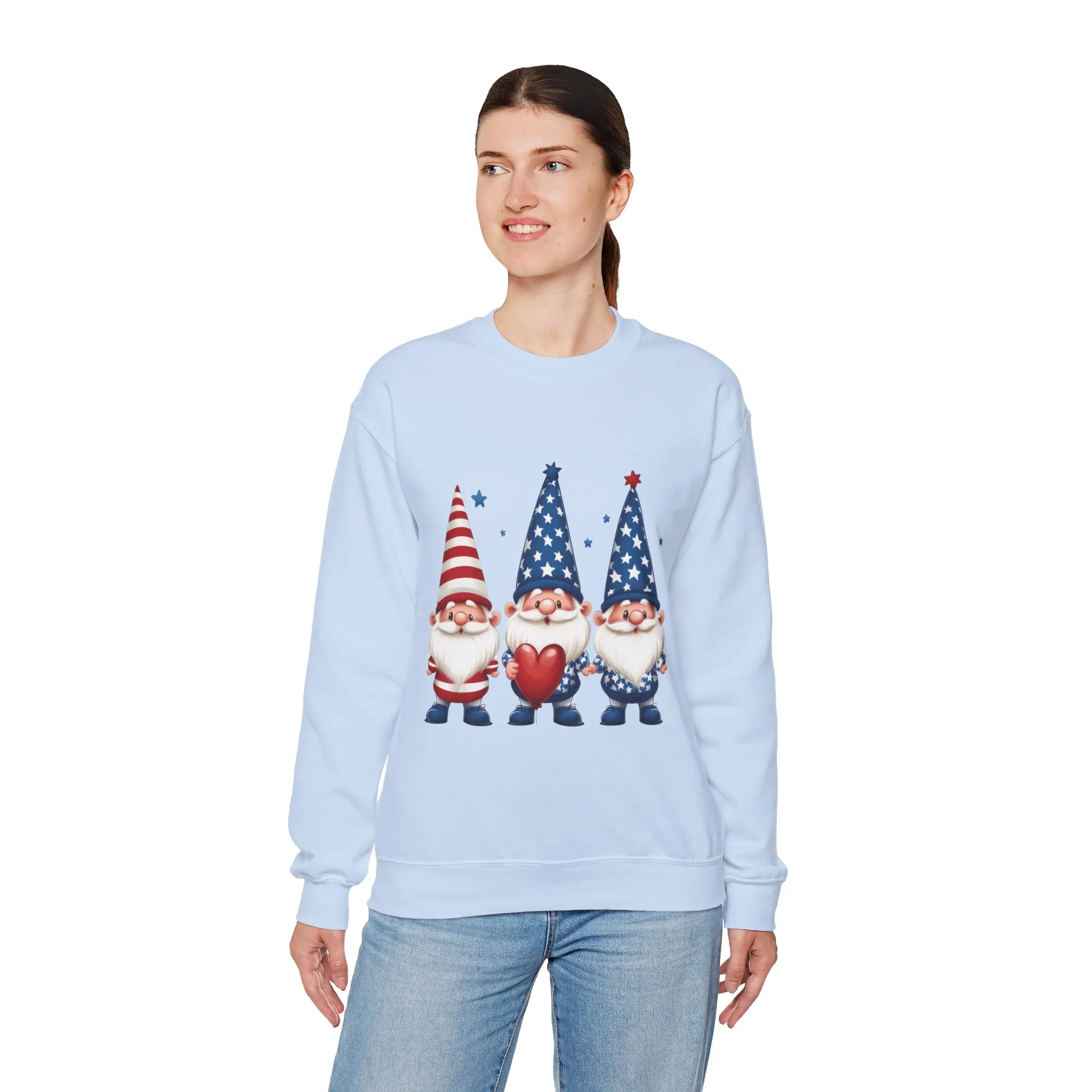 Patriotic Gnome Sweatshirt, Cozy Casual Wear for Independence Day, Gift for Gnome Lovers, 4th of July Apparel, All-Year Comfort - Image 30