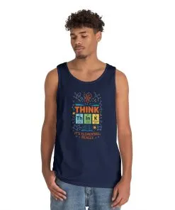 Think Tank Top for Men, Nerdy Chemistry Shirt, Periodic Table Funny Science Tank, Geeky STEM Gift for Him, Science Lovers Gift