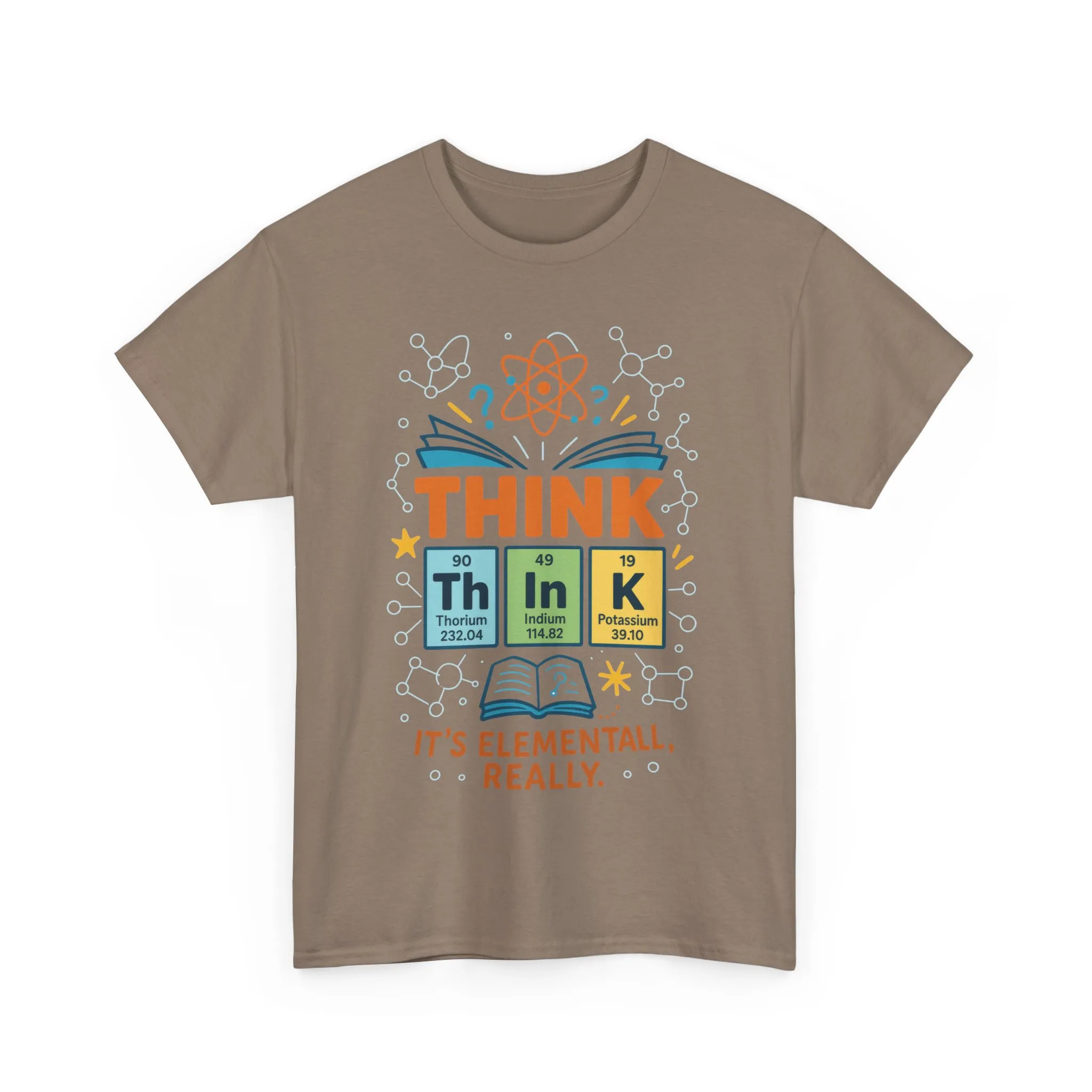 Funny Mens Science T-Shirt, THINK Element Periodic Table Shirt, Smart Geek Nerd Tee for Him, Ideal for Science Lovers, Geeky Apparel - Image 4
