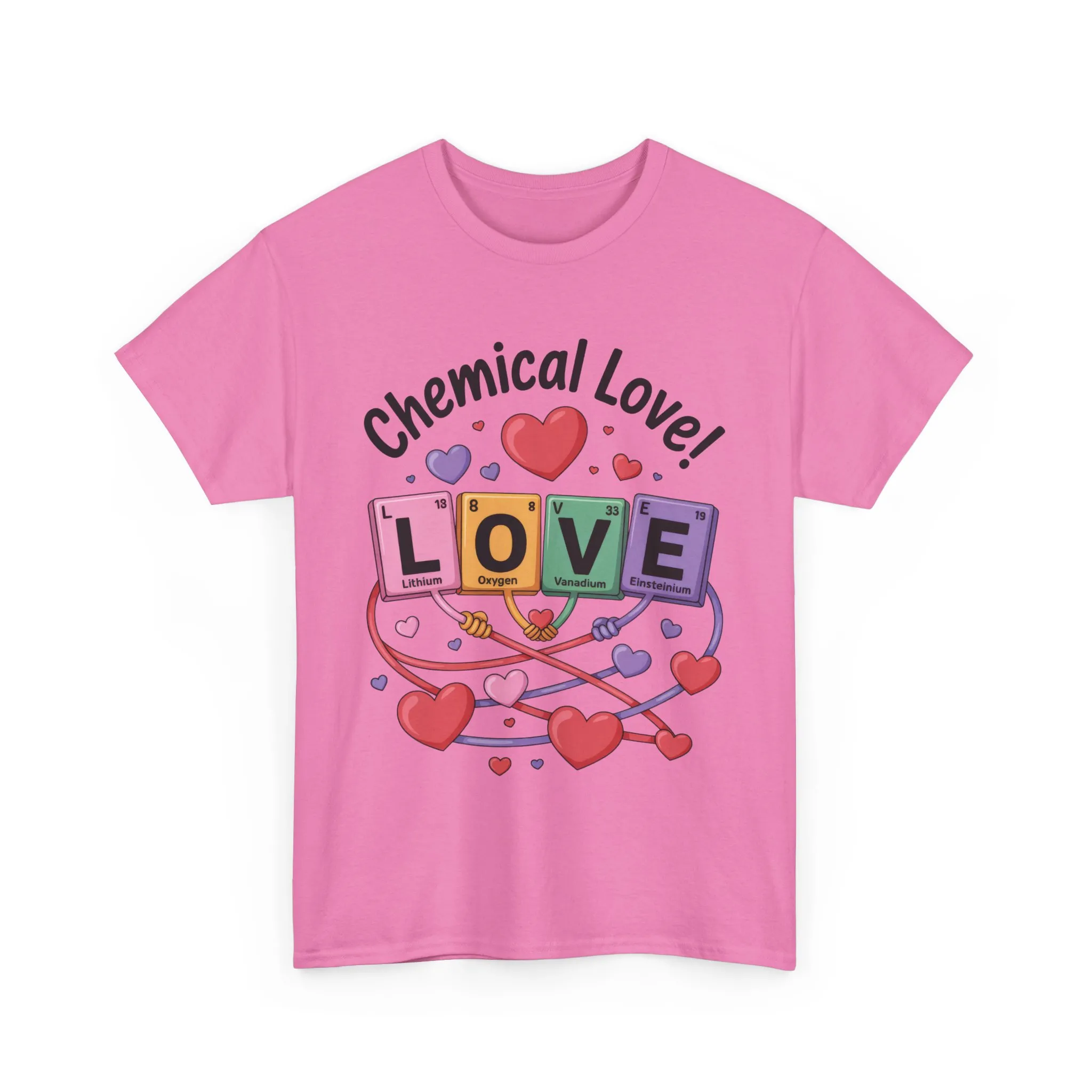 Chemical Love Unisex Heavy Cotton Tee, Cute Couple Shirt, Science Lovers Apparel, Valentines Day Top, Chemistry Lover Gift, Element Table - Image 34