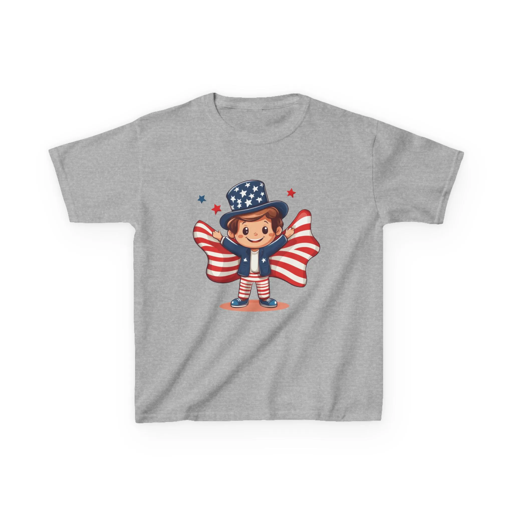 4th of July Kids T-Shirt,Kids Unisex Patriotic Tee, American Flag Outfit for Boys and Girls, Independence Day Shirt, Cute American Shirt - Image 17