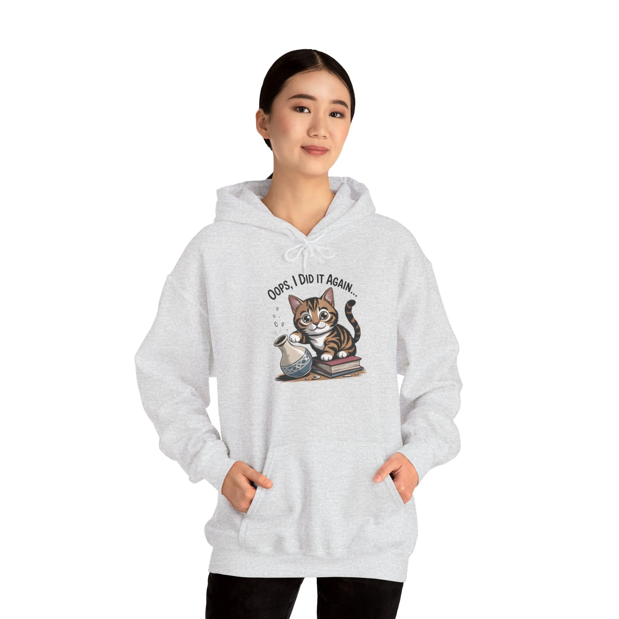 Cat Lover's Hoodie: Oops, I Did It Again, Funny Sweatshirt, Gifts for Animal Lovers, Cozy Hooded Sweatshirt, Pet Owner Apparel, Cute [...] - Image 39