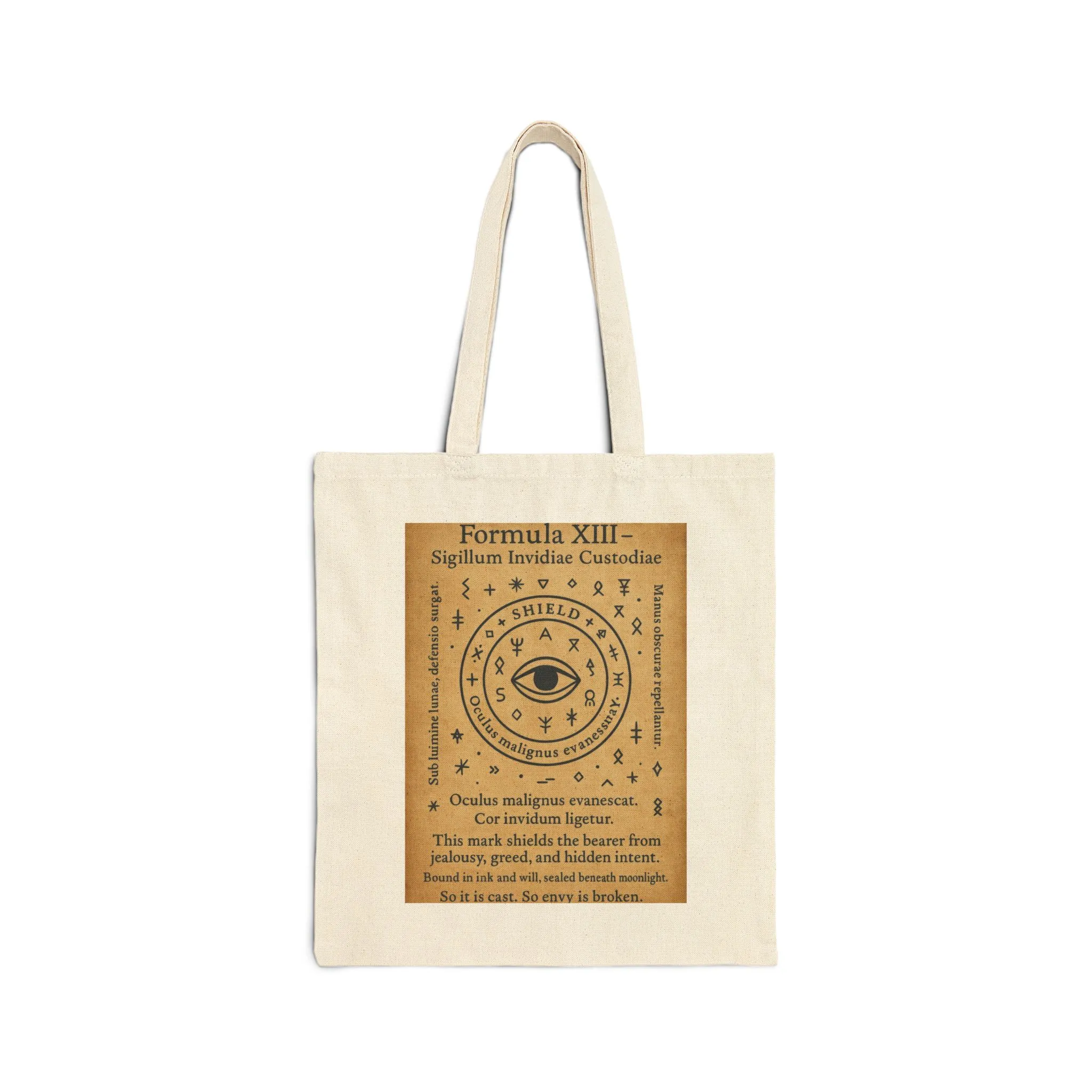 Sigil of Protection from Envy Tote Bag, Evil Eye Ward Symbol, Occult Energy Shield, Witchy Canvas Bag, Mystic Charm Art, Boho Chic - Image 8