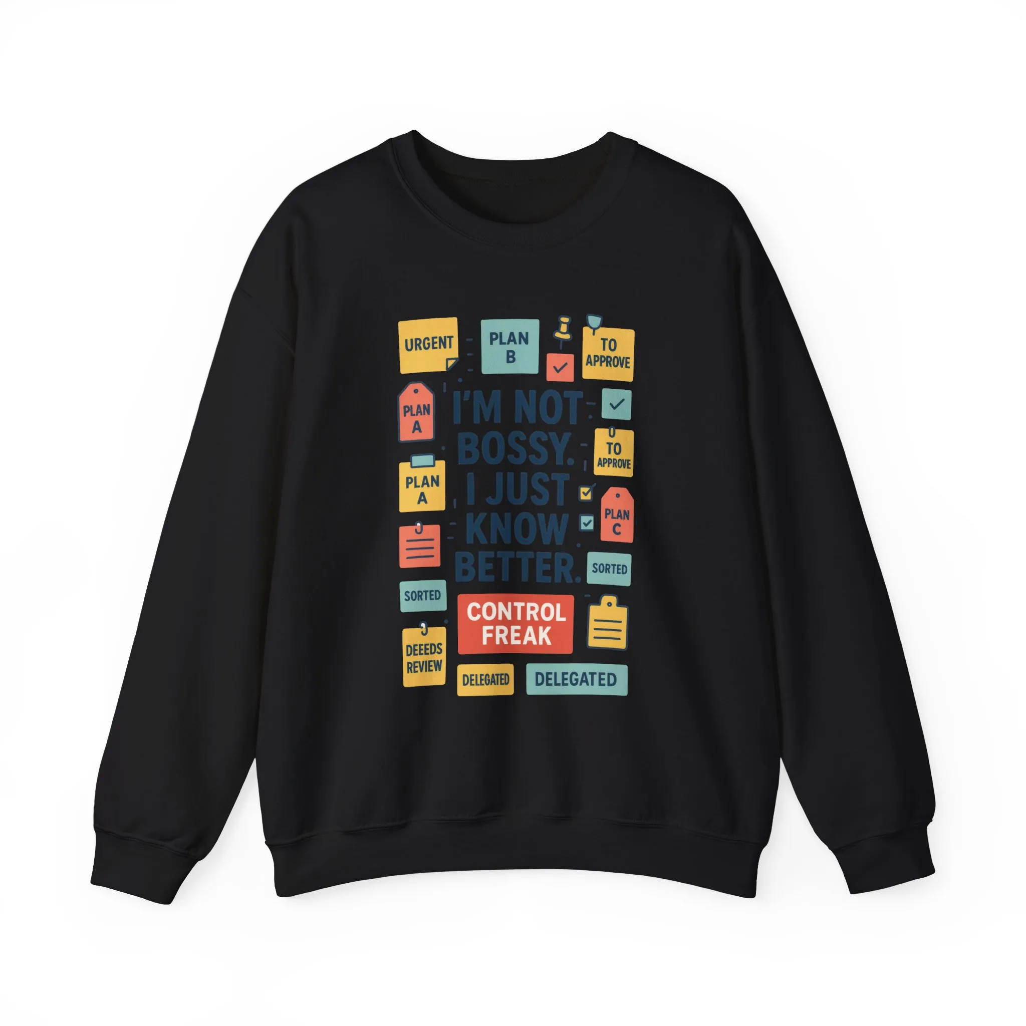 Funny Mens Control Freak Sweatshirt, Sarcastic Crewneck Gift for Him, Perfect Gift for Bossy Friends - Image 7