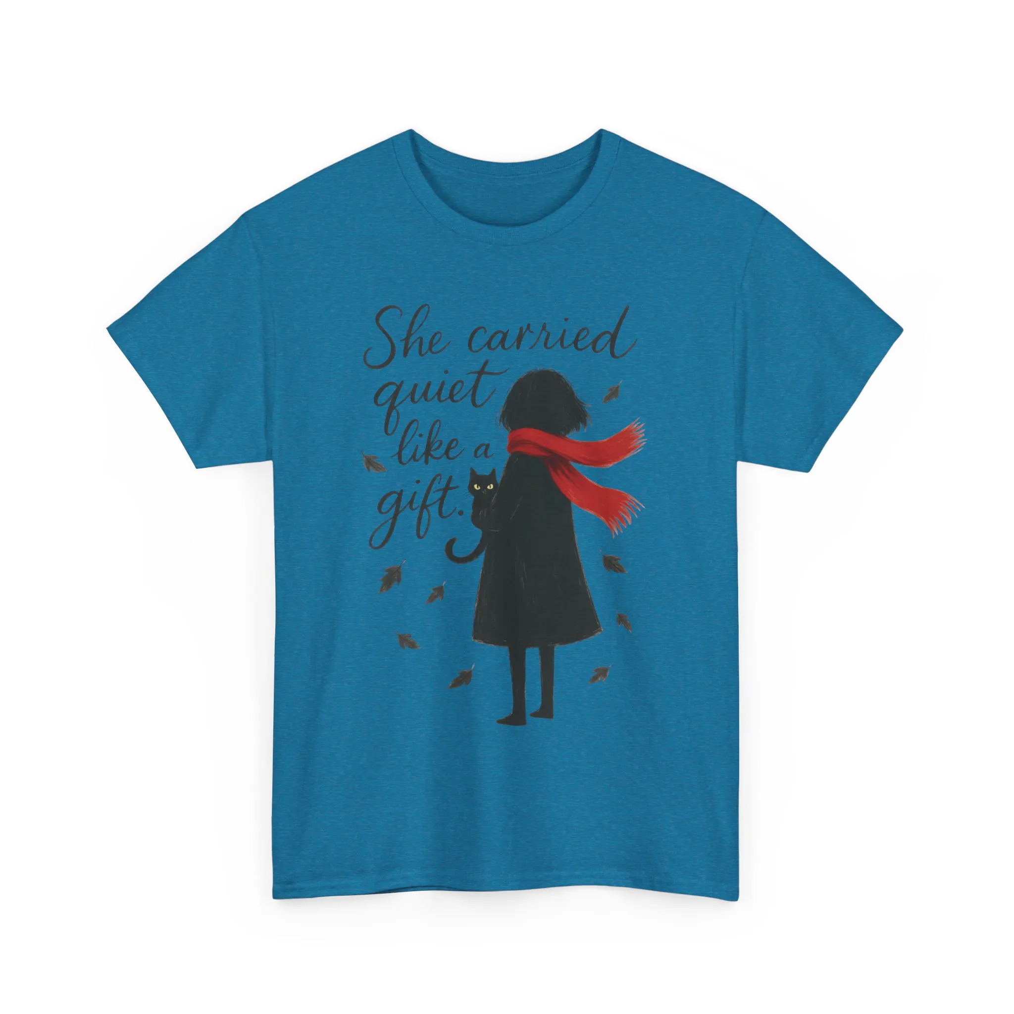 Cat Lover Womens T-Shirt, Whimsical Hand-Drawn Illustration Tee, Artistic Minimalist Gift for and Introverts, Cute Animal Apparel - Image 19