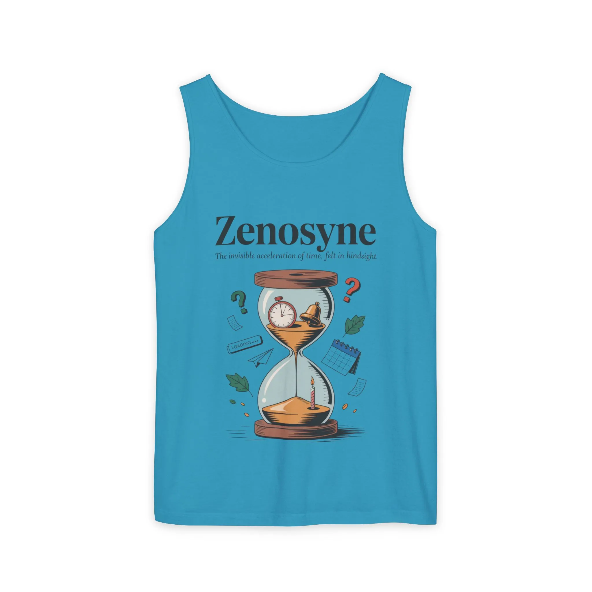 Zenosyne Tank Top, Unisex Garment-Dyed Tee, Time Awareness Gift, Casual Summer Wear, Philosophy Shirt, Unique Everyday Apparel - Image 25