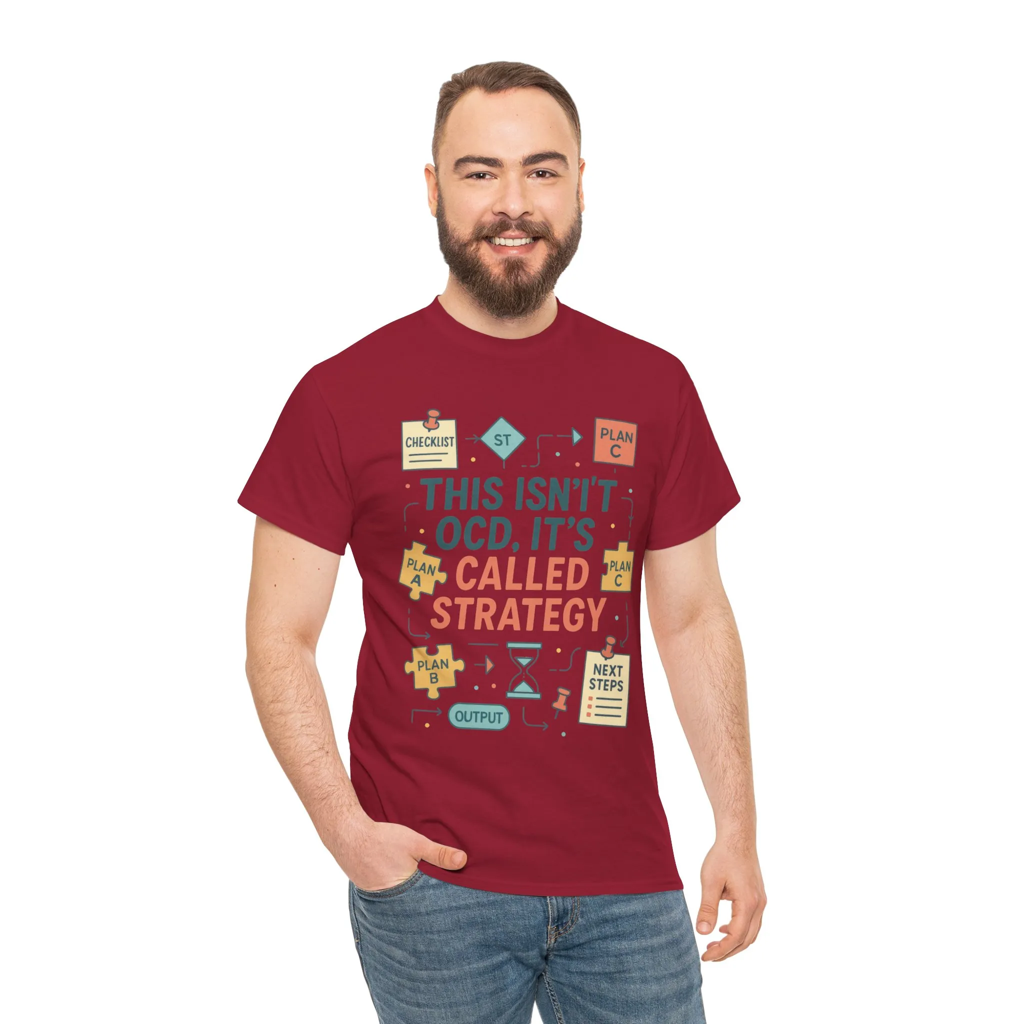 Funny Mens Strategy T-Shirt, This Isnt OCD Its Called Strategy , Planner Humor Tee for Him, OCD Joke Shirt, Gift for Strategists - Image 17