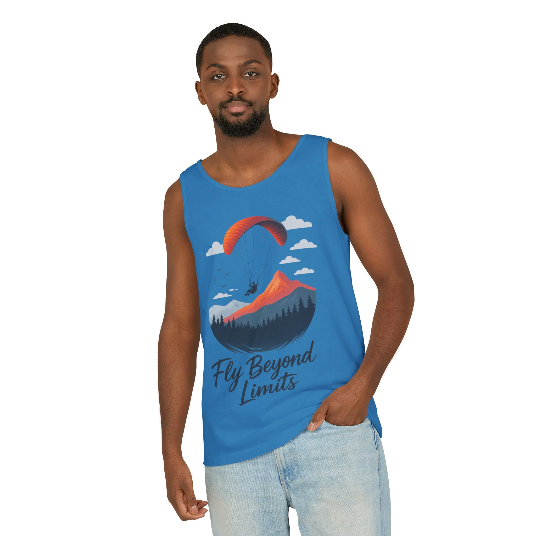 Adventure-Inspiring Fly Beyond Limits Unisex Tank Top, Summer Casual Wear, Outdoor Enthusiast Gift, Travel Apparel, Motivational Gift - Image 27