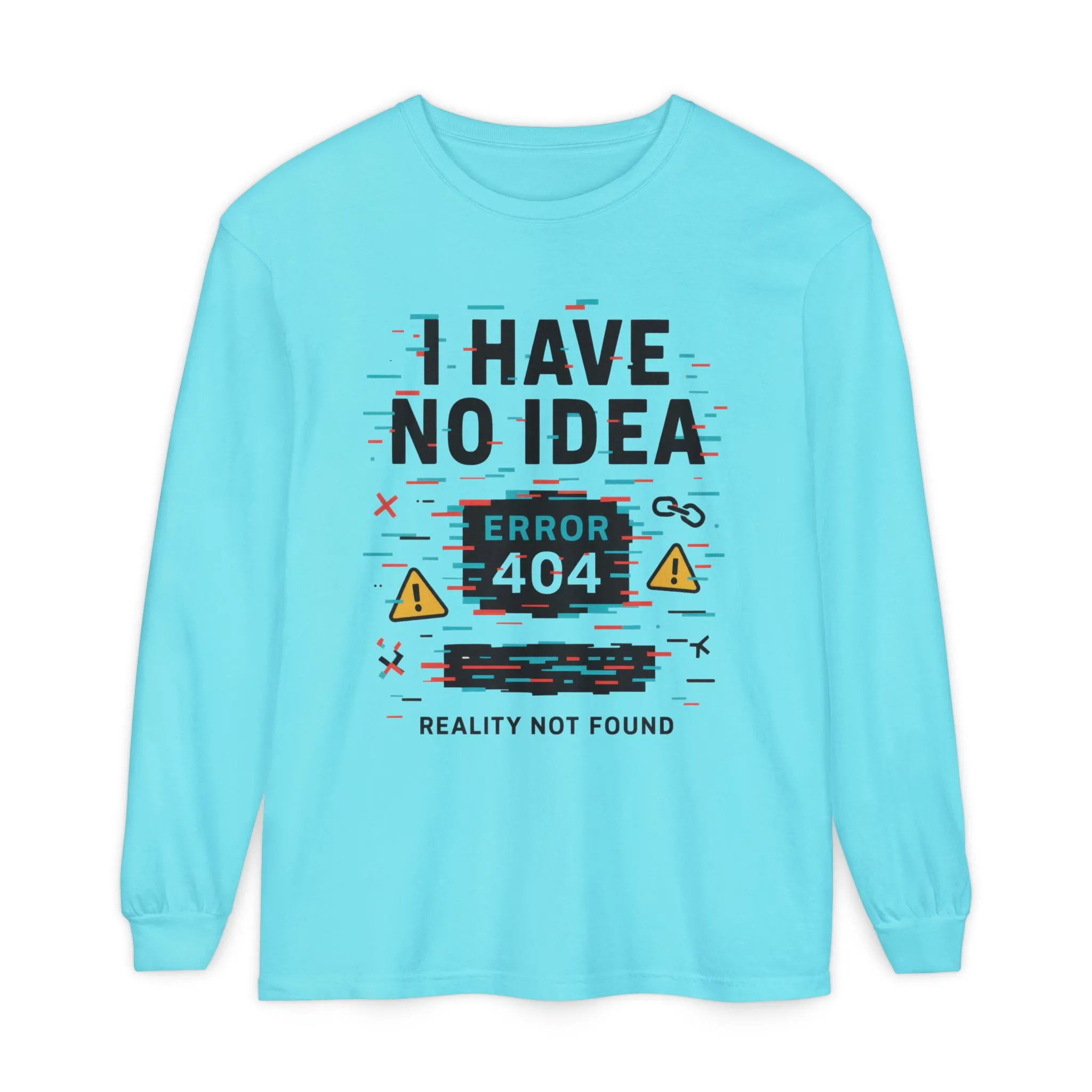 Unisex Long Sleeve T-Shirt, Funny Error 404 Graphic Tee, Internet Humor, Geeky Apparel, Quirky Humor Shirt, Gift for Tech Lovers - Image 35