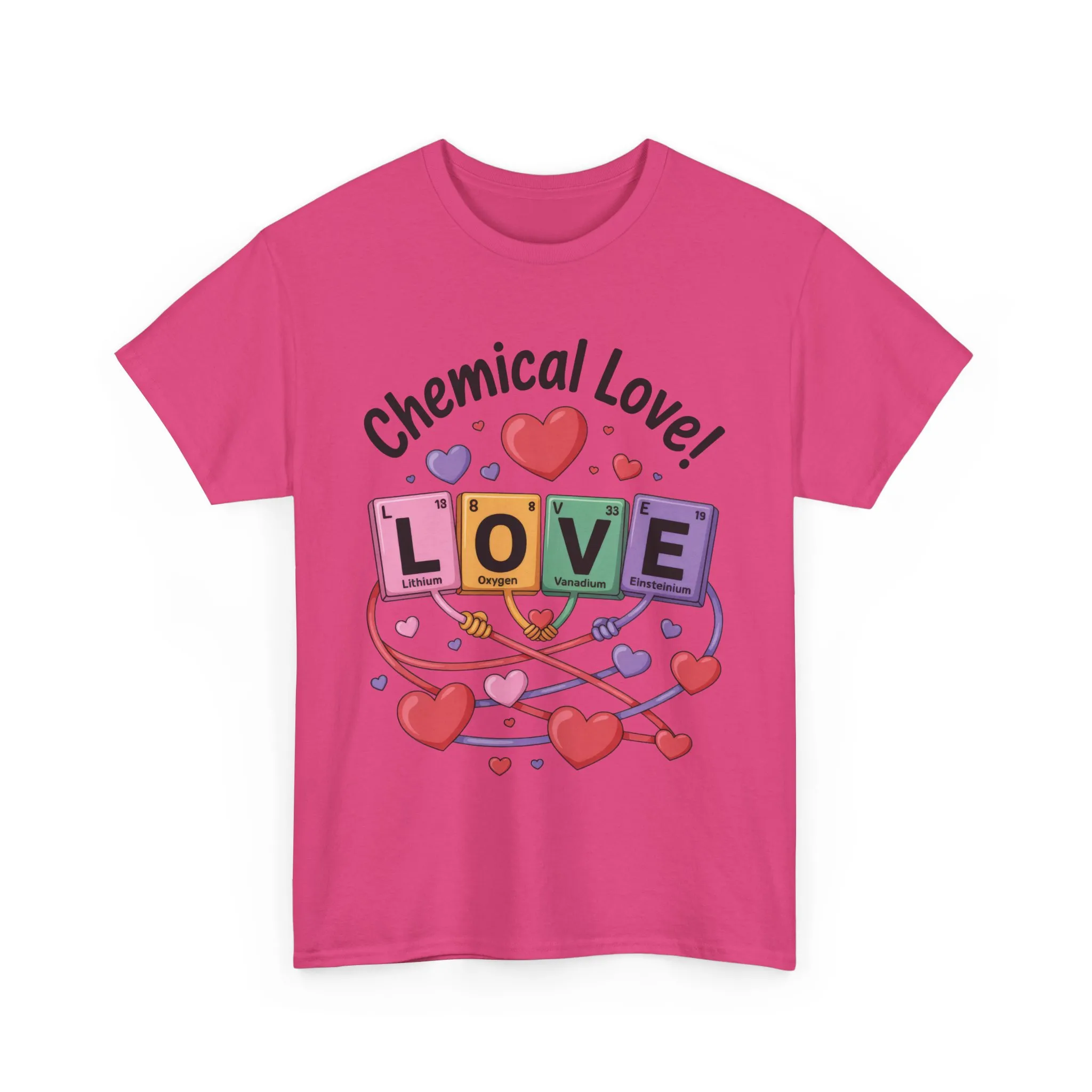 Chemical Love Unisex Heavy Cotton Tee, Cute Couple Shirt, Science Lovers Apparel, Valentines Day Top, Chemistry Lover Gift, Element Table - Image 25