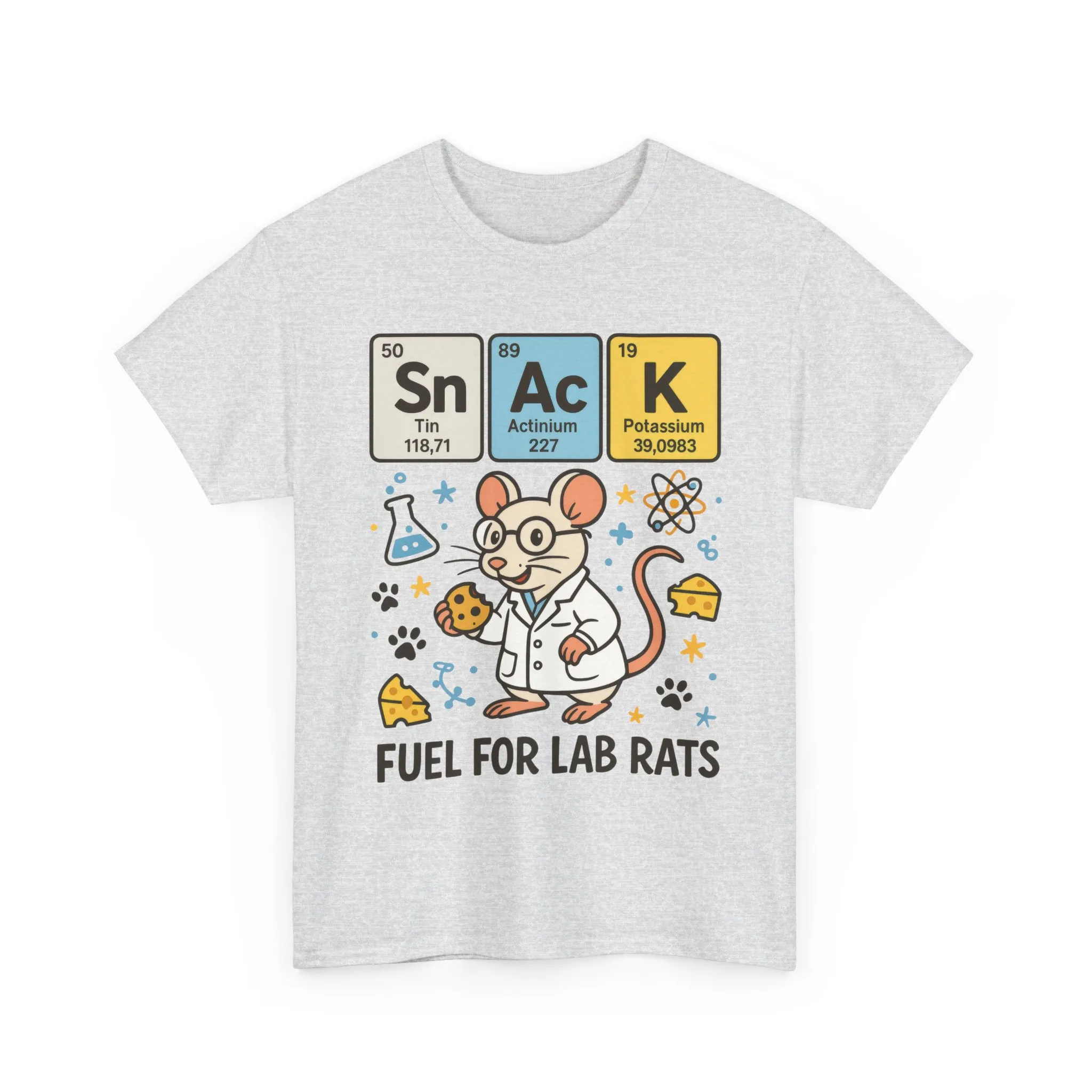 Funny Womens Science T-Shirt,Periodic Table Tee, Fuel for Lab Rats Nerdy Shirt, Gifts for STEM Lovers, Quirky Science Apparel - Image 4