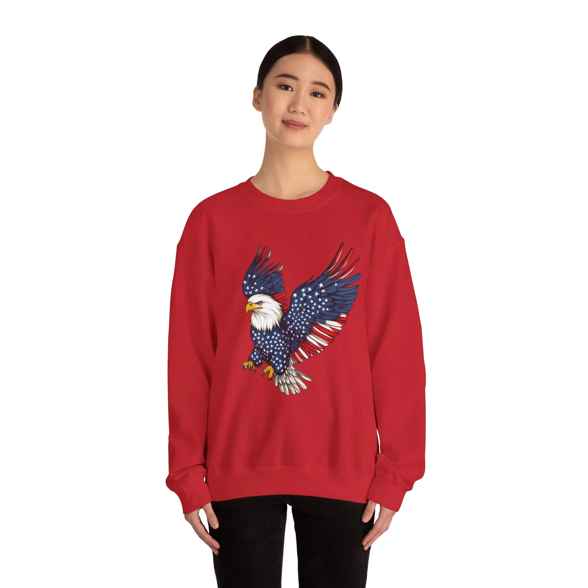 Patriotic Eagle Sweatshirt, Unisex Crewneck, USA Pride Apparel, Cozy Everyday Wear, Perfect for Independence Day, Gift for Patriots - Image 26